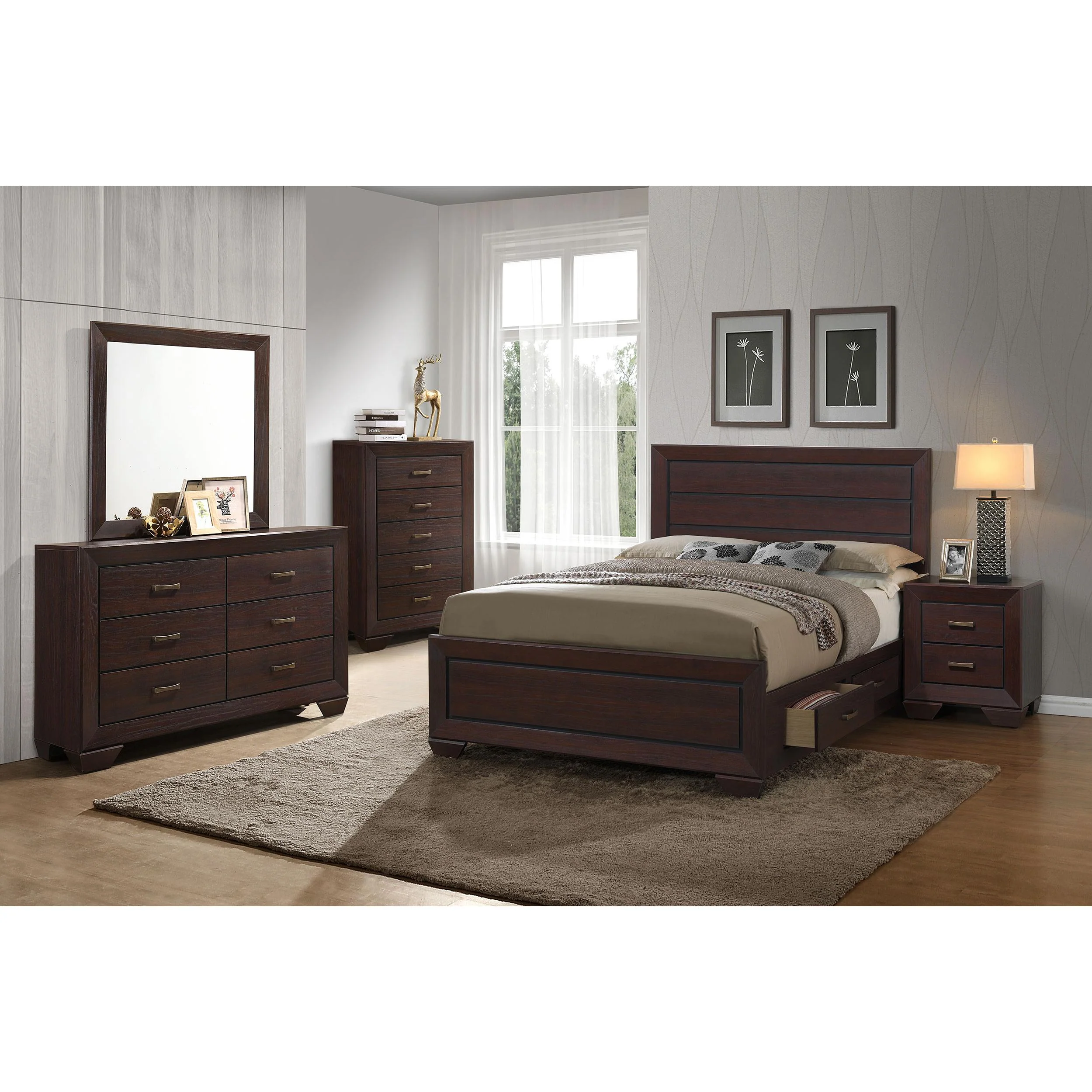 Coaster Furniture Kauffman 204390KW 7 pc California King Bedroom Set with Storage - Image 1