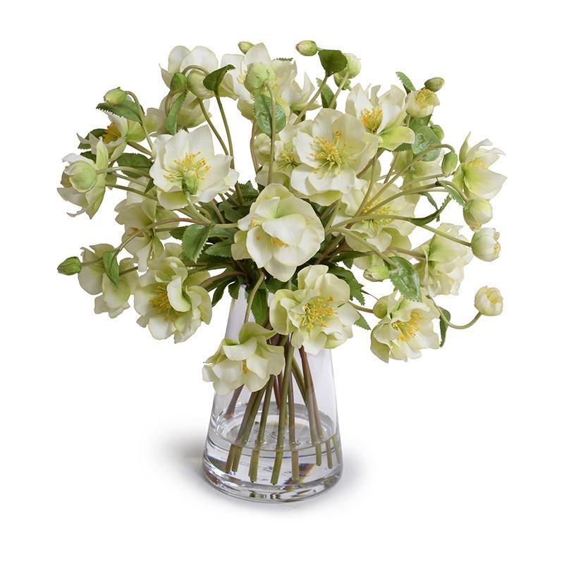 Lenten Rose in Glass 15″H