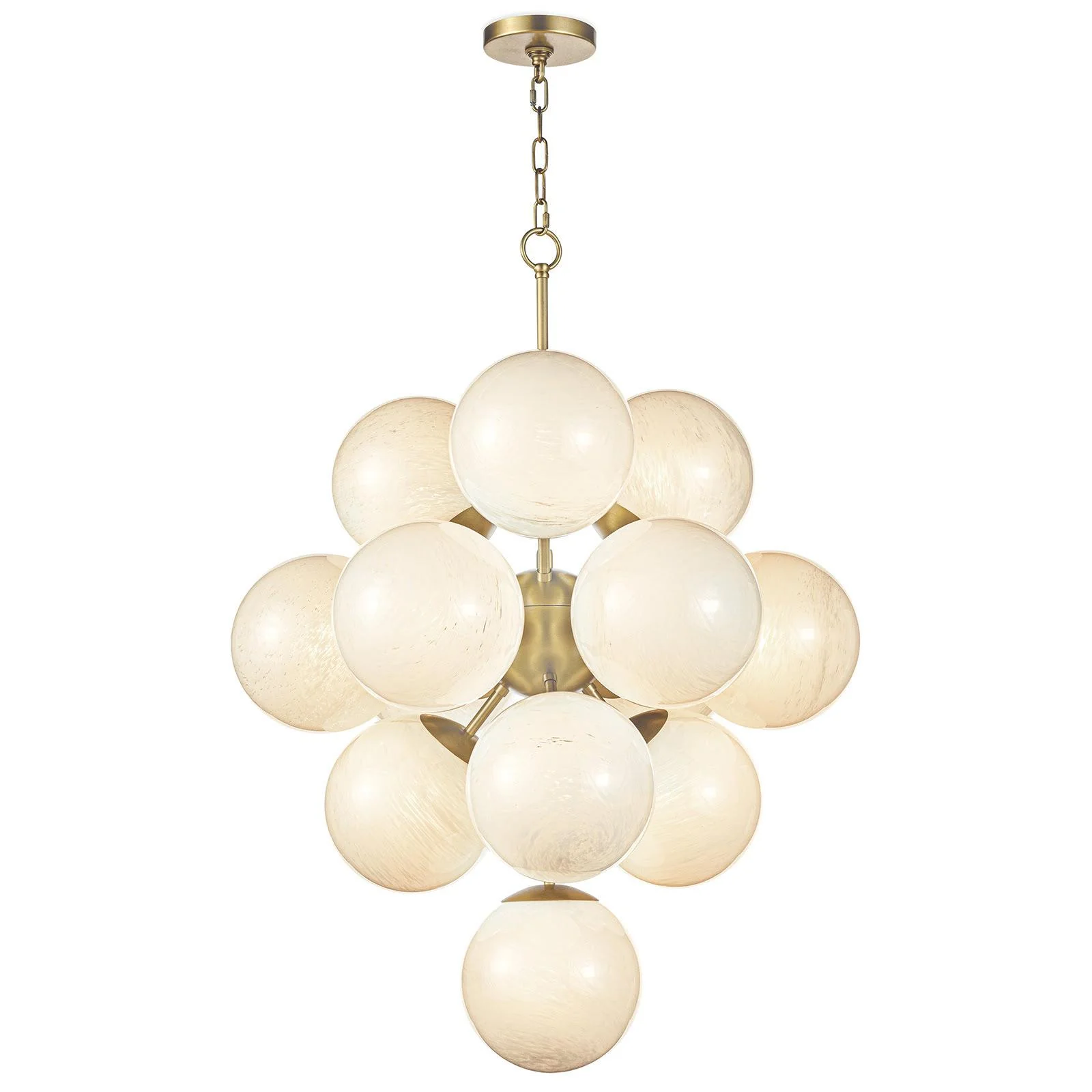 La Dame Chandelier | Swirl Glass Natural Brass - Image 2