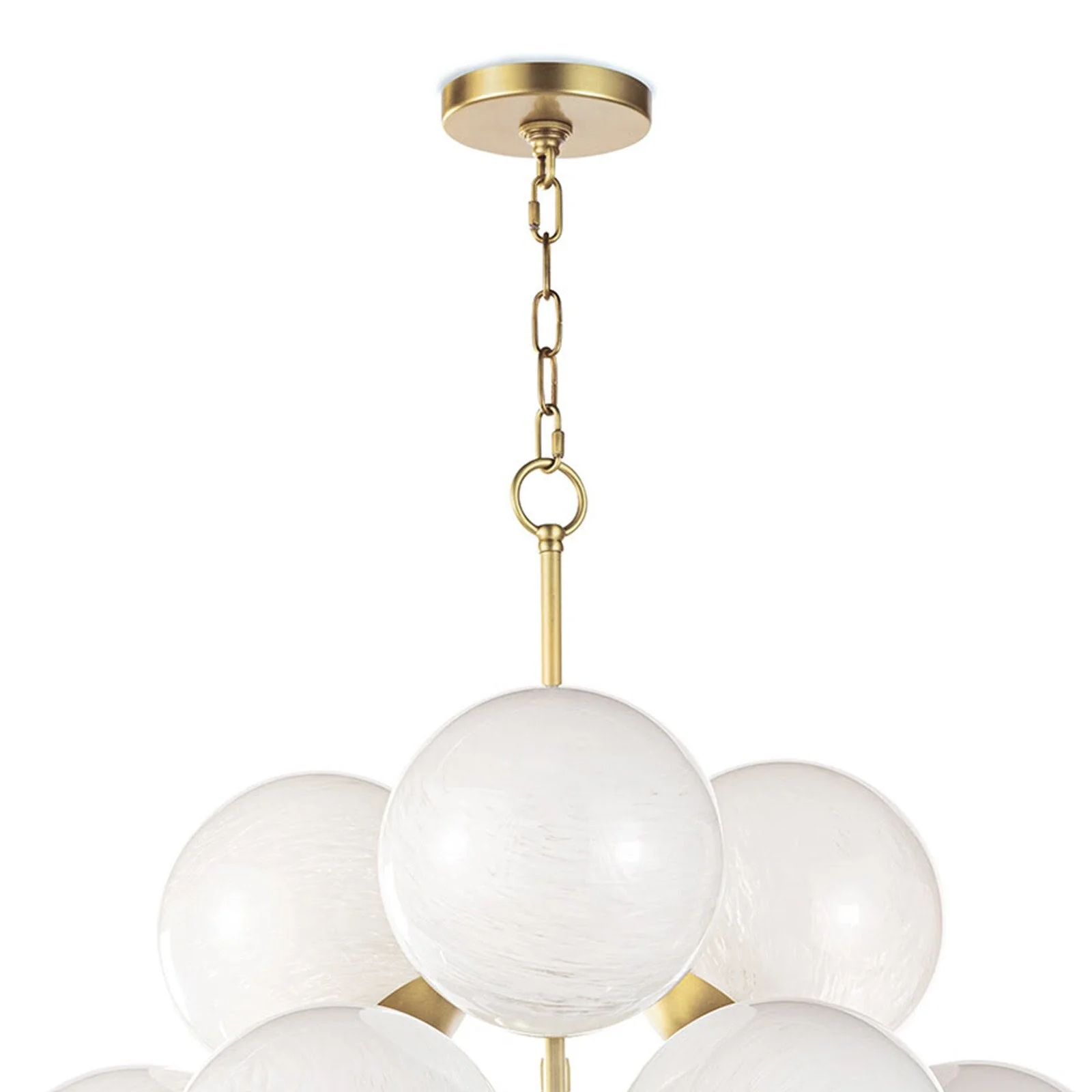 La Dame Chandelier | Swirl Glass Natural Brass - Image 3