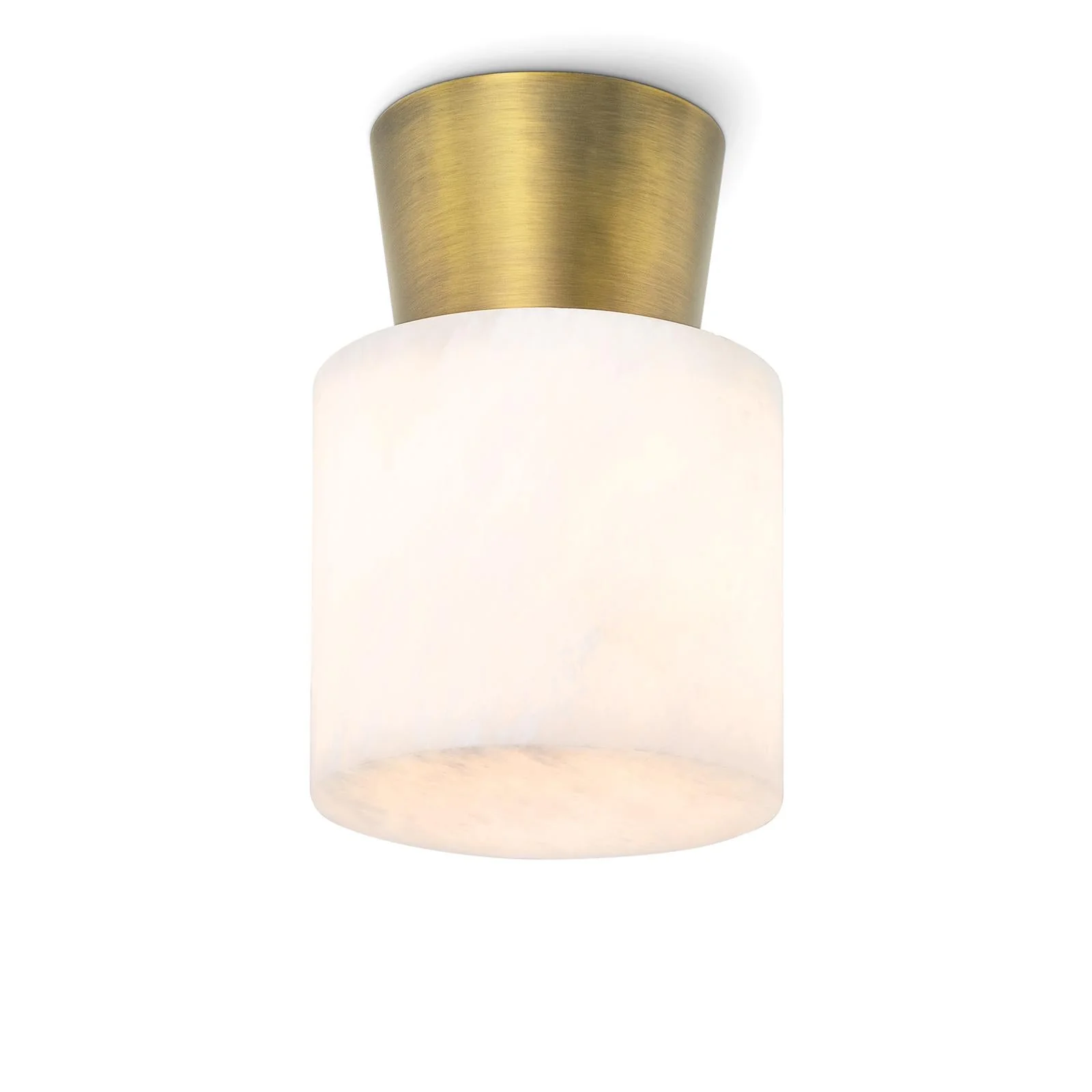 Hazel Alabaster Flush Mount | Natural Brass
