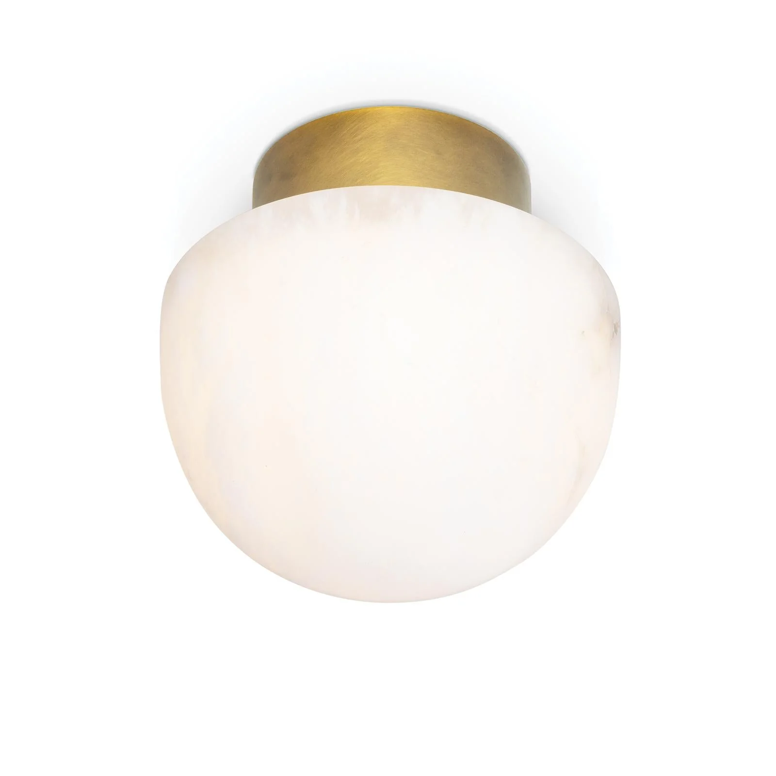 Parker Alabaster Flush Mount | Natural Brass