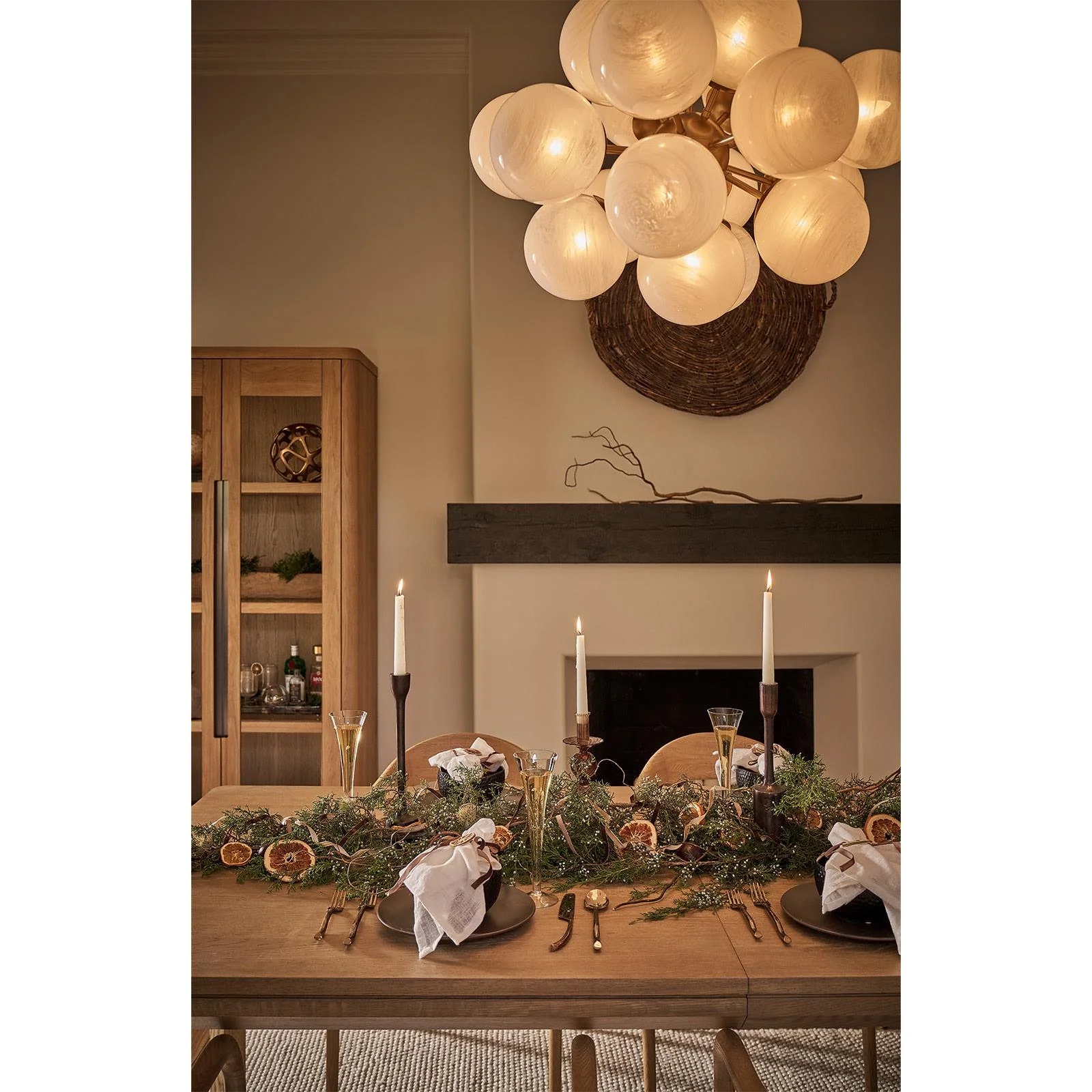 Shine Chandelier | Natural Brass | Swirl Glass - Image 3