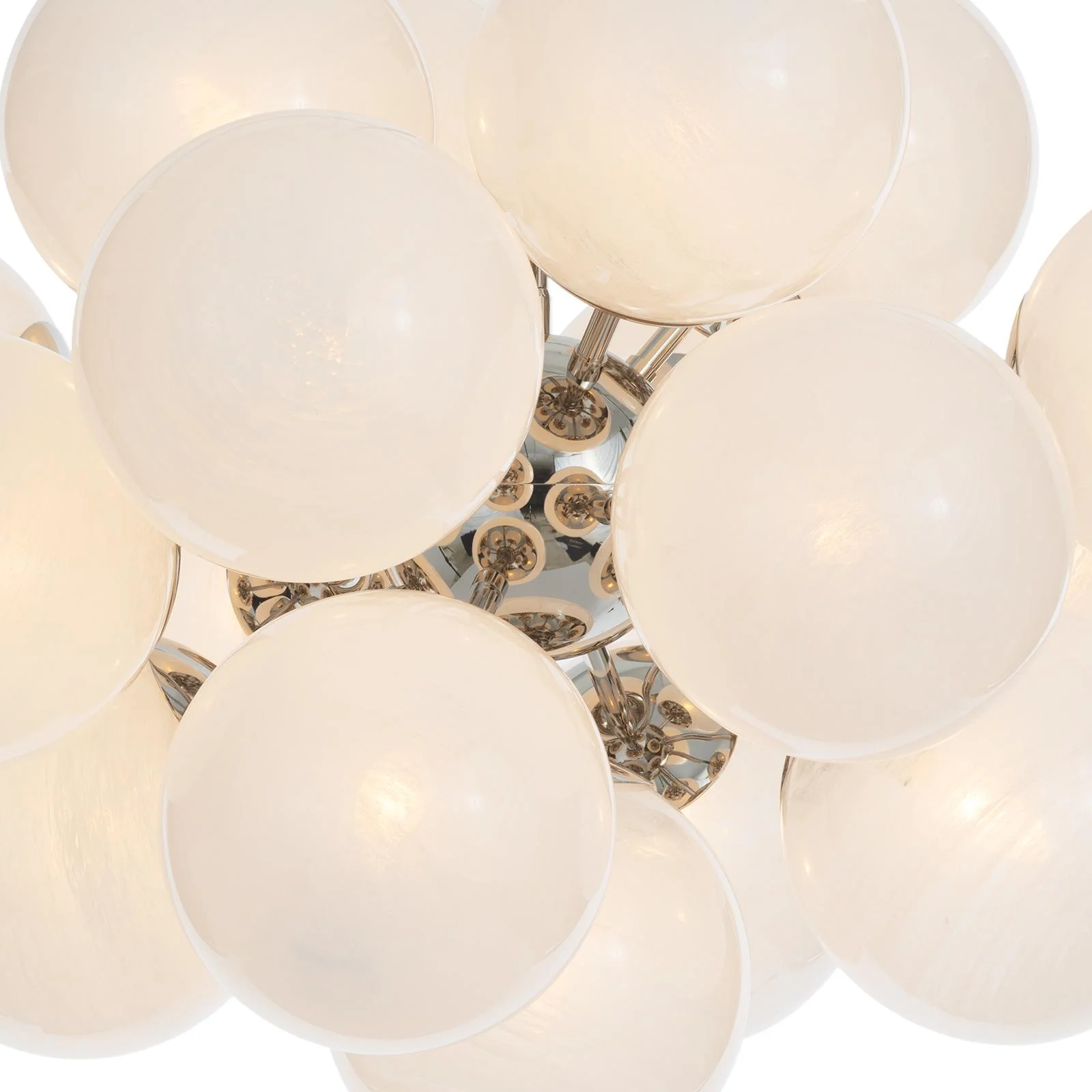 Shine Chandelier | Polished Nickel | Swirl Glass - Image 3
