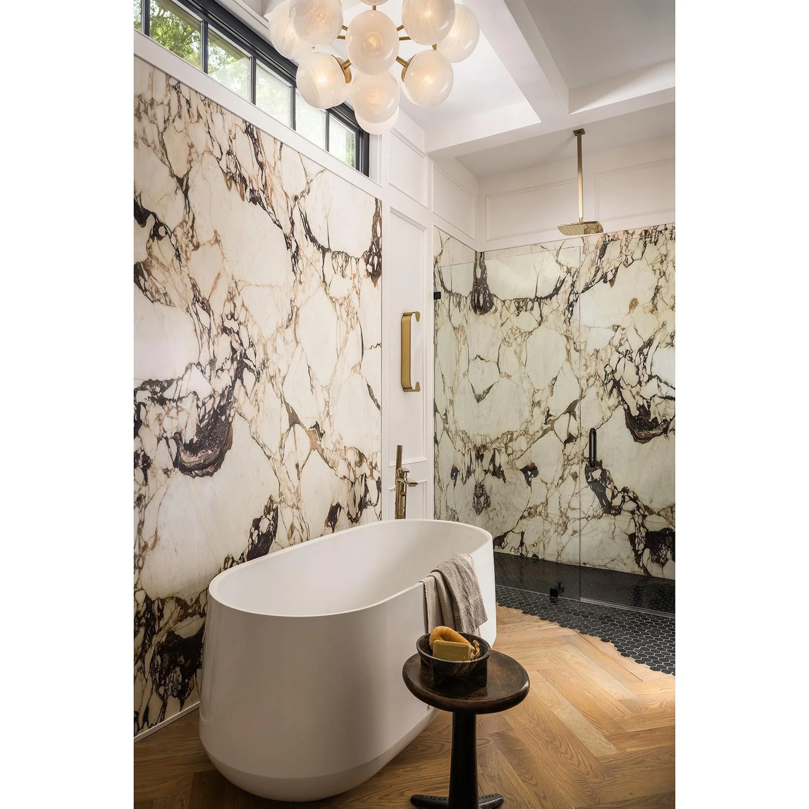 Shine Flush Mount | Natural Brass | Swirl Glass - Image 2