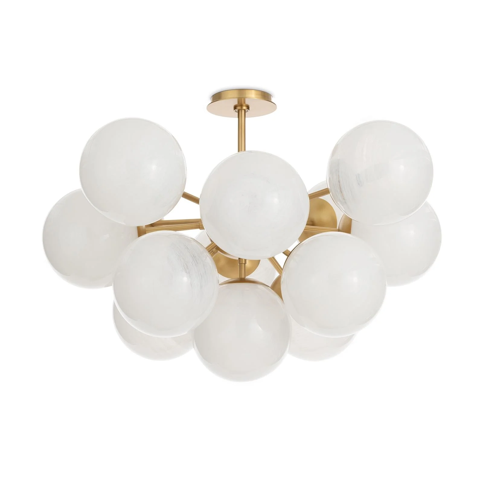 Shine Flush Mount | Natural Brass | Swirl Glass - Image 3