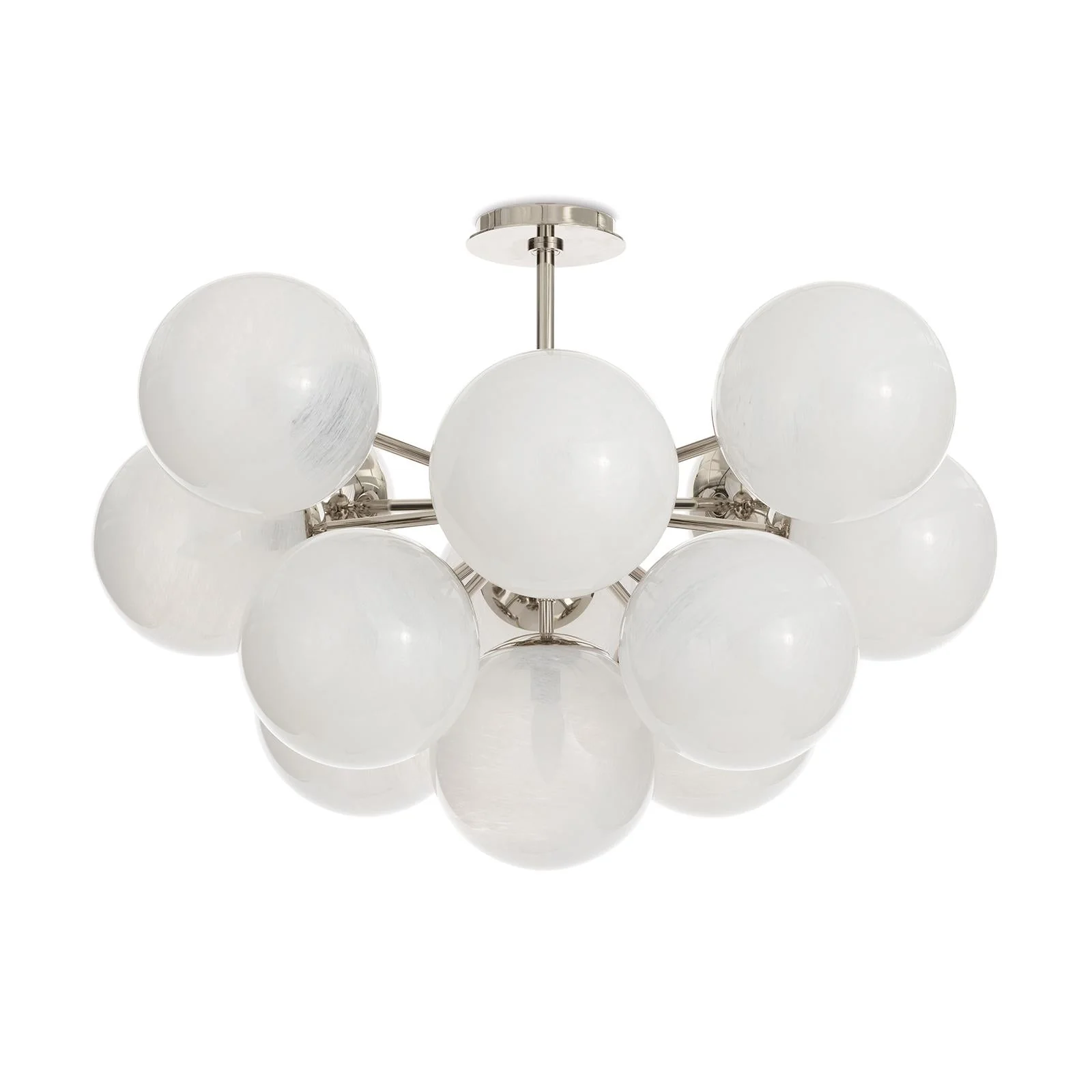 Shine Flush Mount | Polished Nickel | Swirl Glass - Image 2
