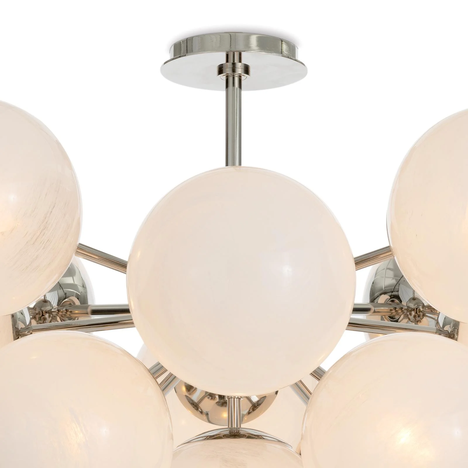 Shine Flush Mount | Polished Nickel | Swirl Glass - Image 3