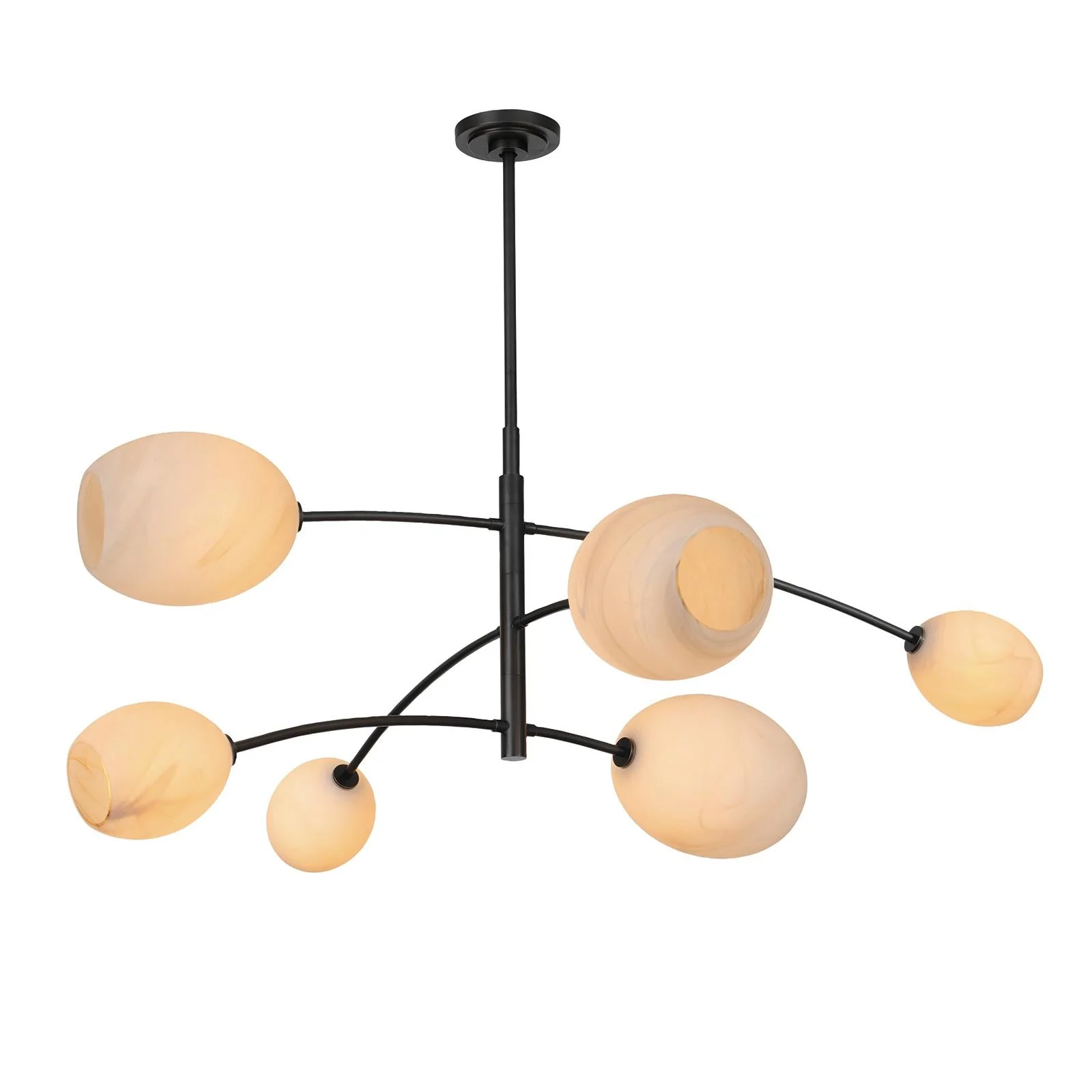 Artemis Chandelier | Oil Rubbed Bronze | Alabaster Glass - Image 3