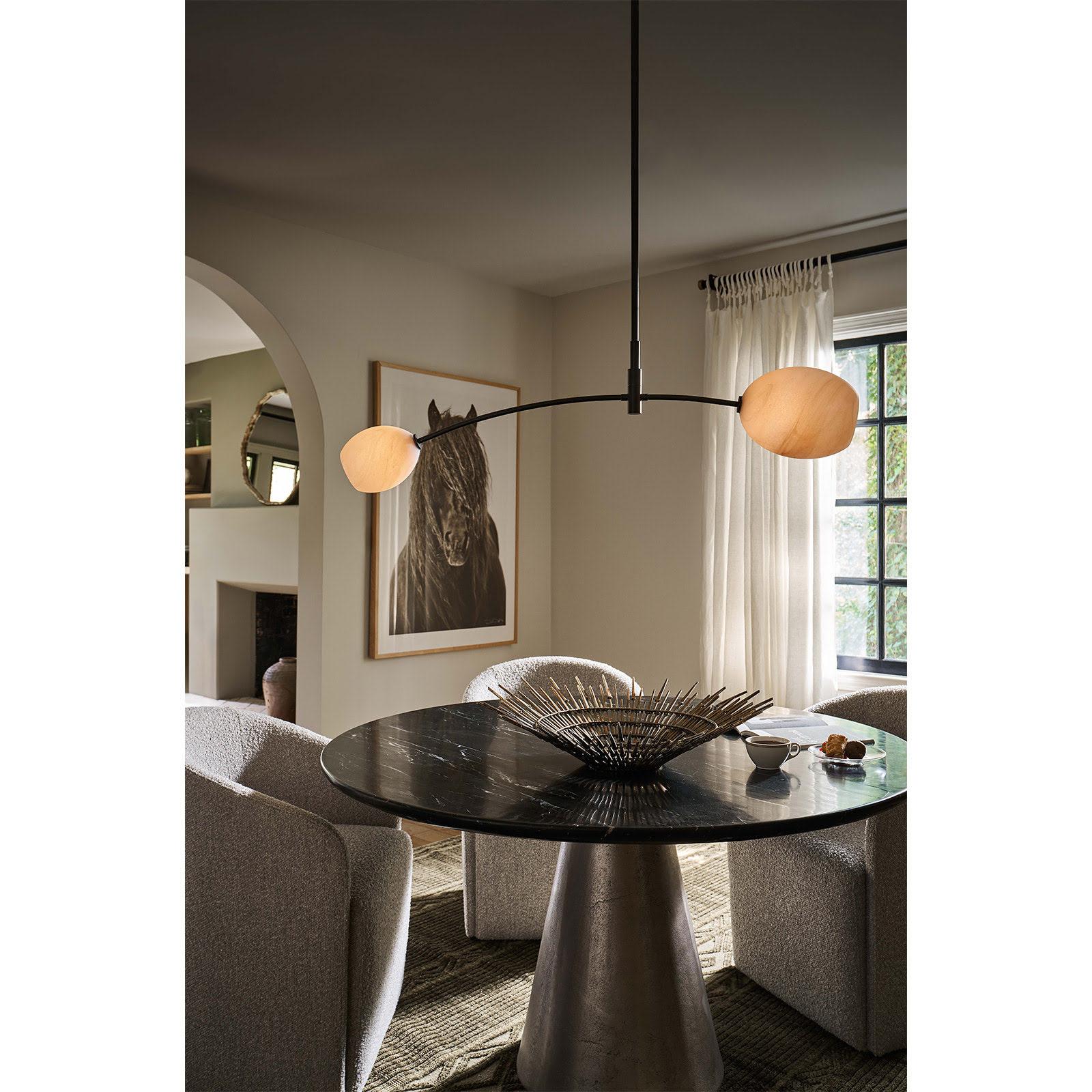 Artemis Chandelier | Oil Rubbed Bronze | Alabaster Glass - Image 2