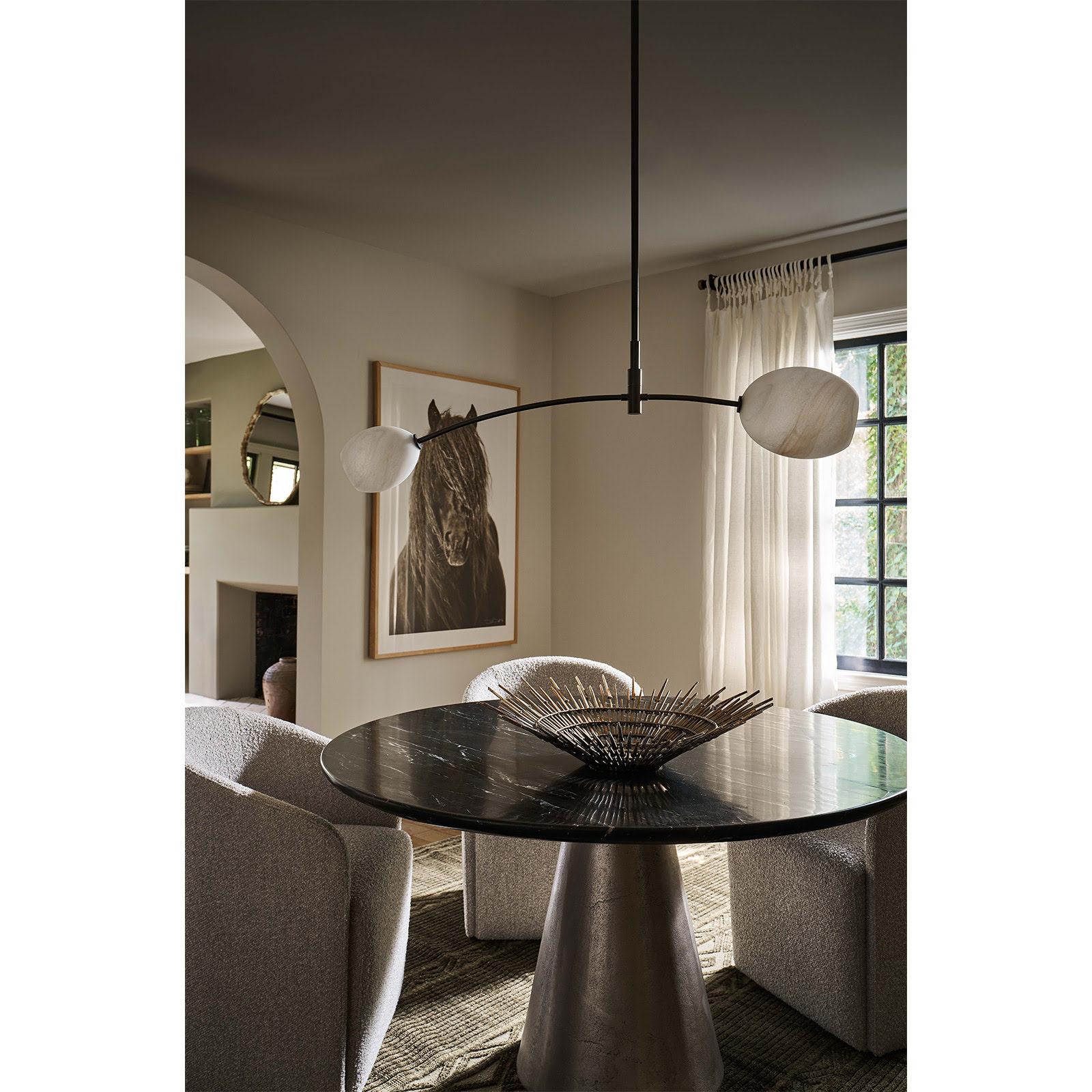 Artemis Pendant Single | Oil Rubbed Bronze | Alabaster Glass - Image 2