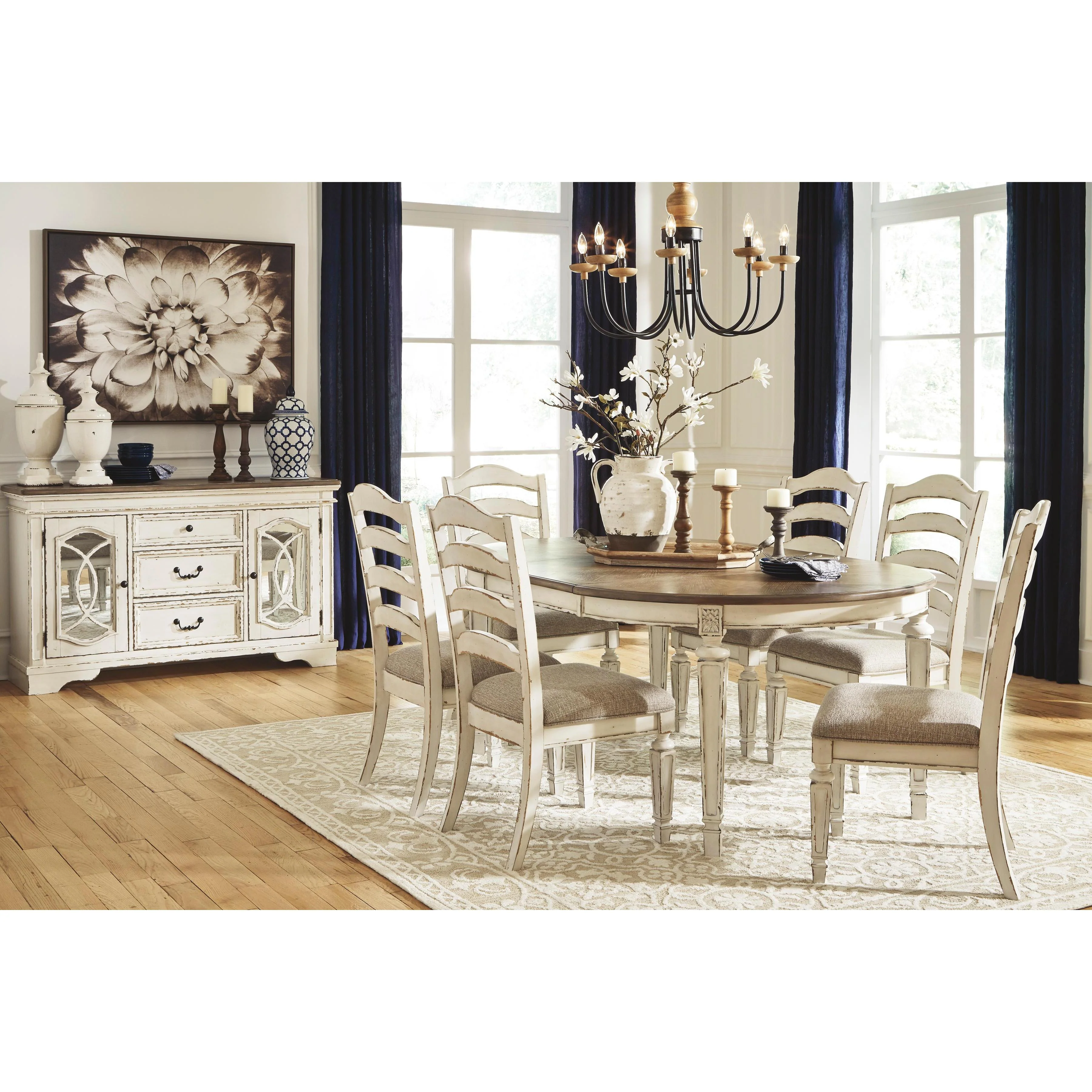 Signature Design by Ashley Realyn D743D11 7 pc Dining Set - Image 1