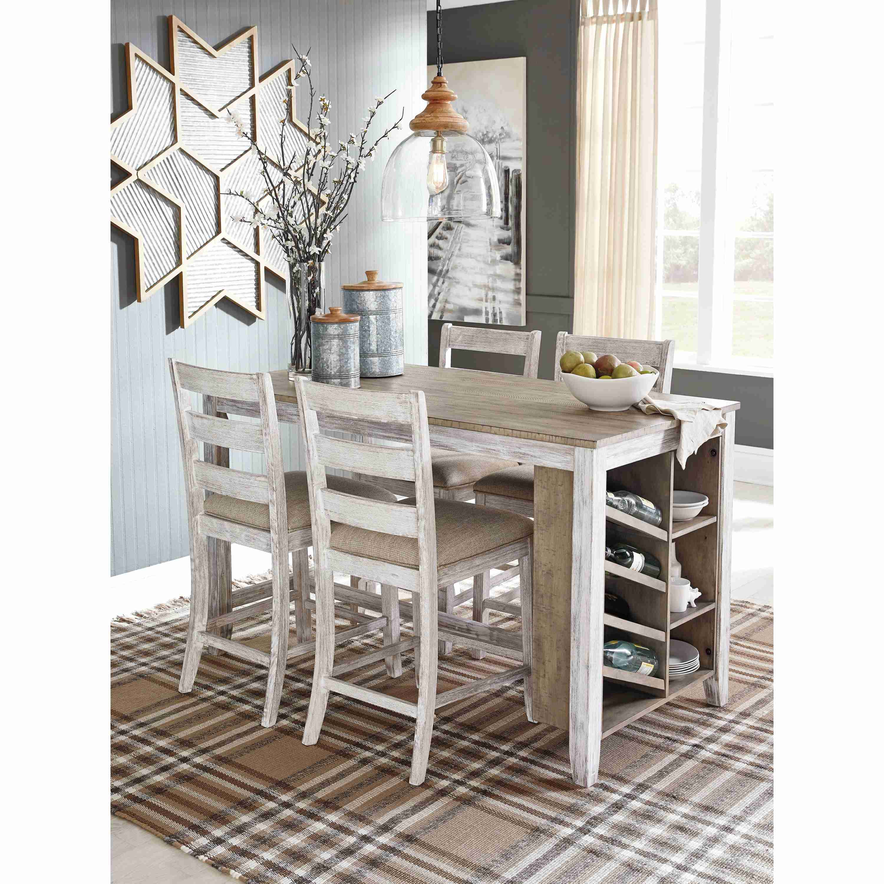 Signature Design by Ashley Skempton D394D2 5 pc Counter Height Dining Set - Image 2
