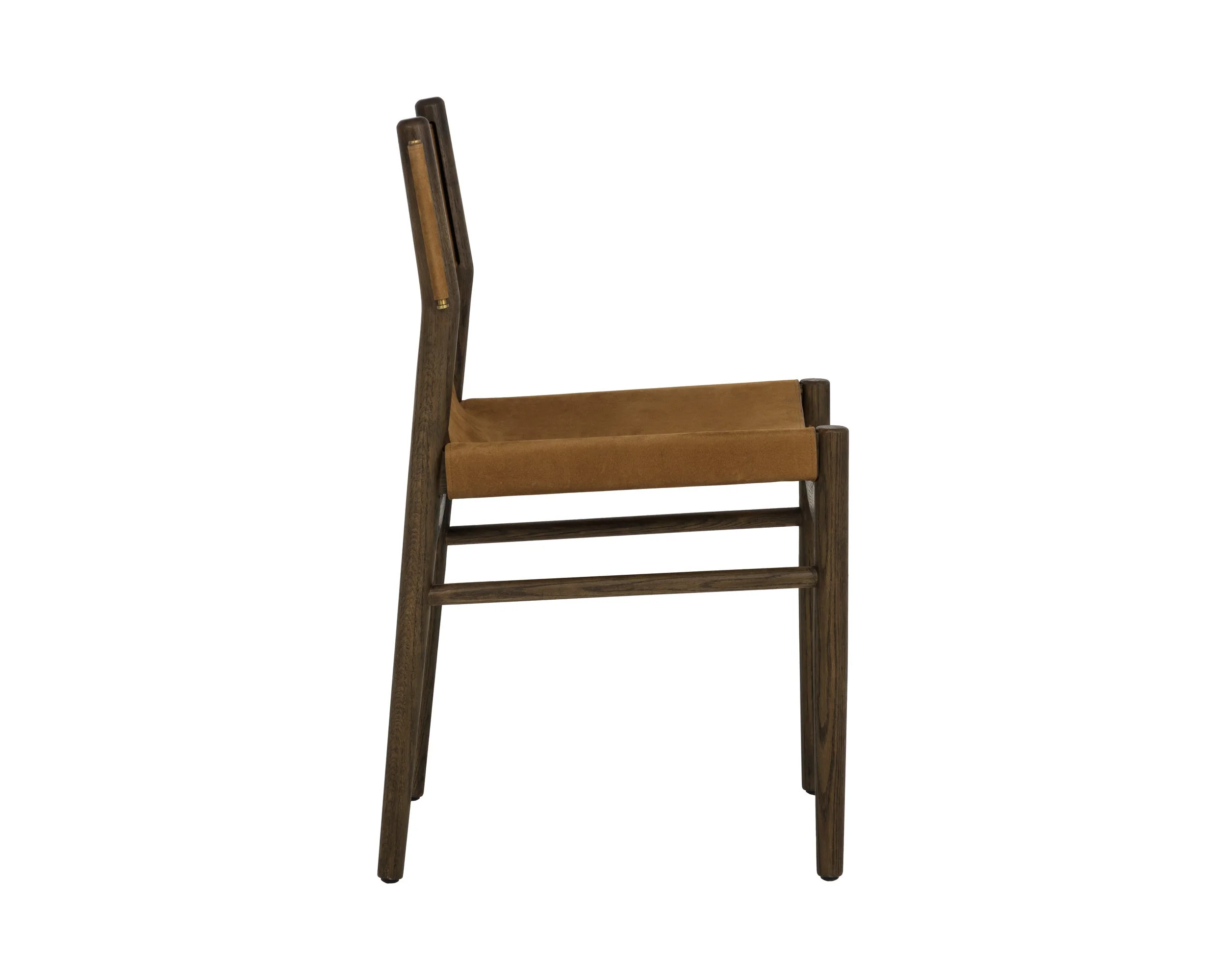 Argus Dining Chair - Nubuck Caramel Leather - Image 3