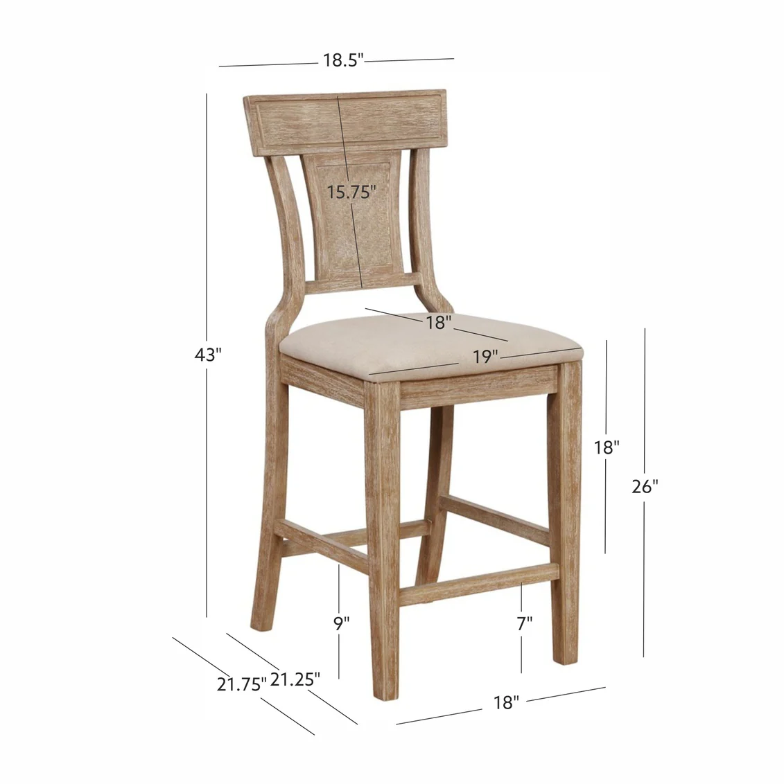 DUNCAN NATURAL COUNTER STOOL 023469NAT01U - Image 2