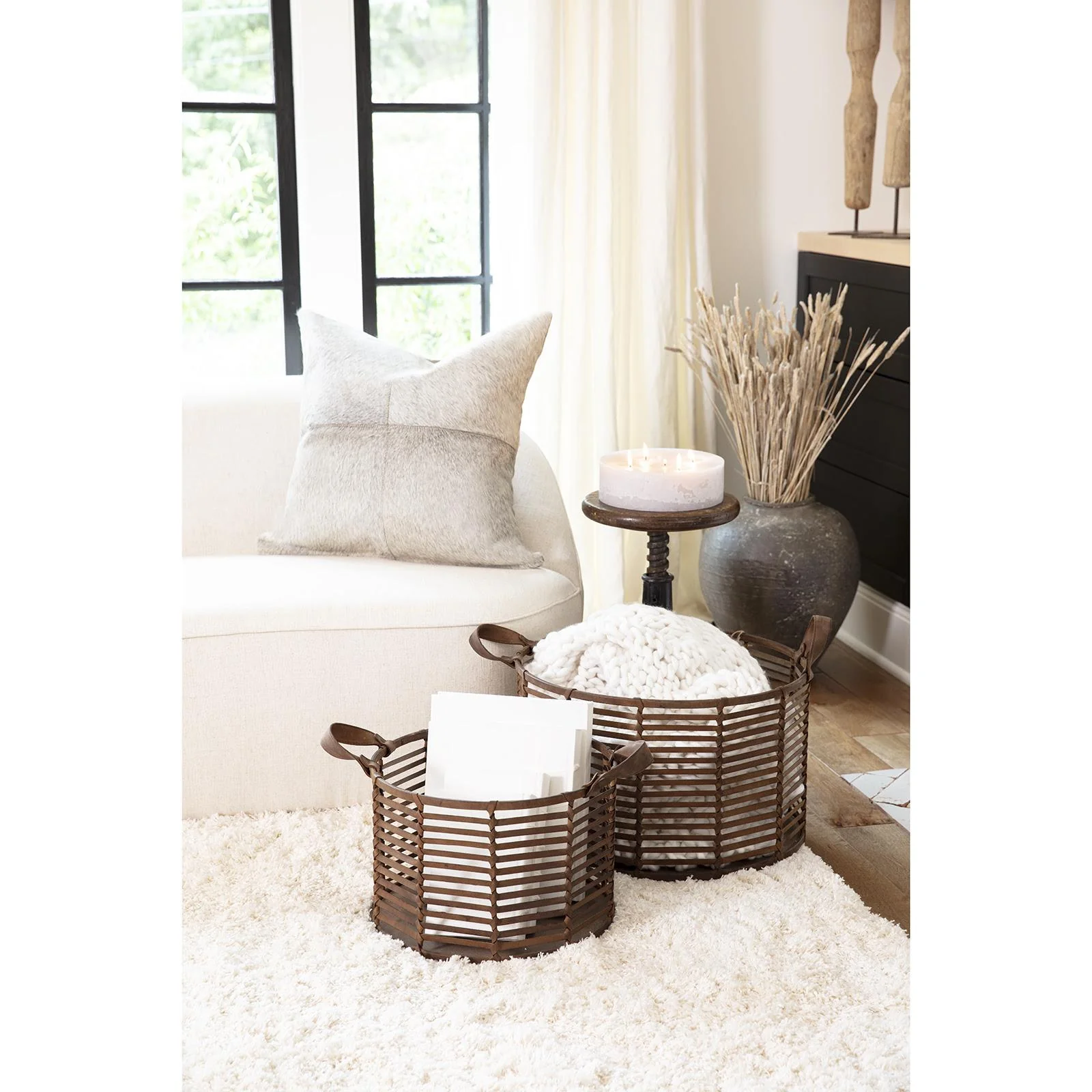 Finn Leather Basket Large - Image 2