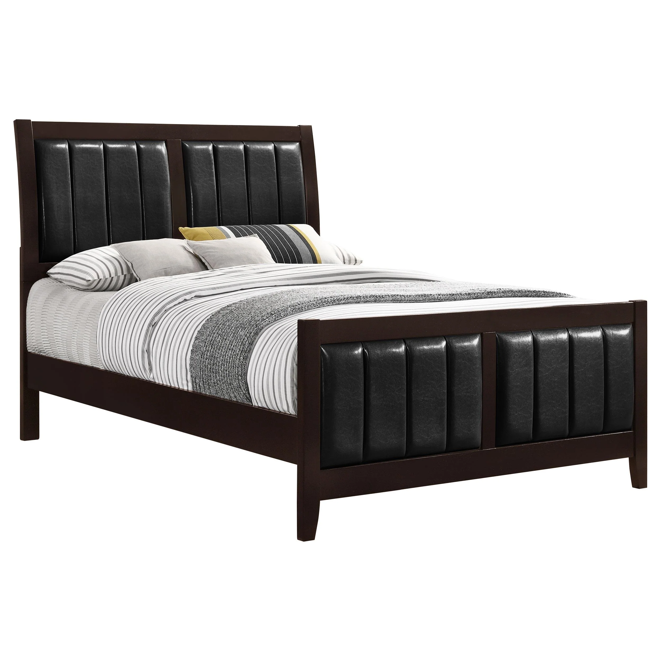 Coaster Furniture Carlton 202091KE Wood Eastern King Panel Bed - Cappuccino - Image 2