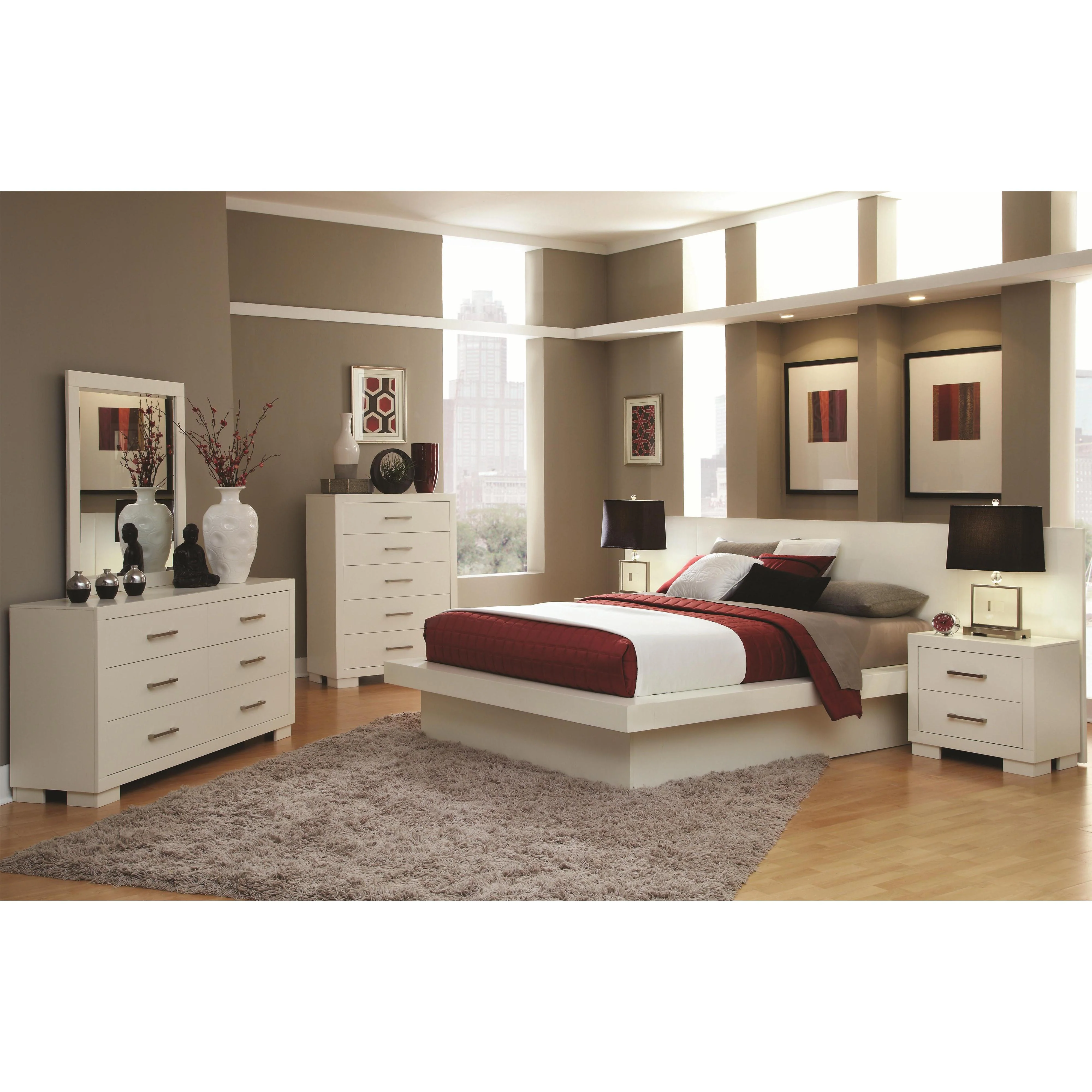 Coaster Furniture Jessica 202994 Dresser Mirror - Snow White - Image 3