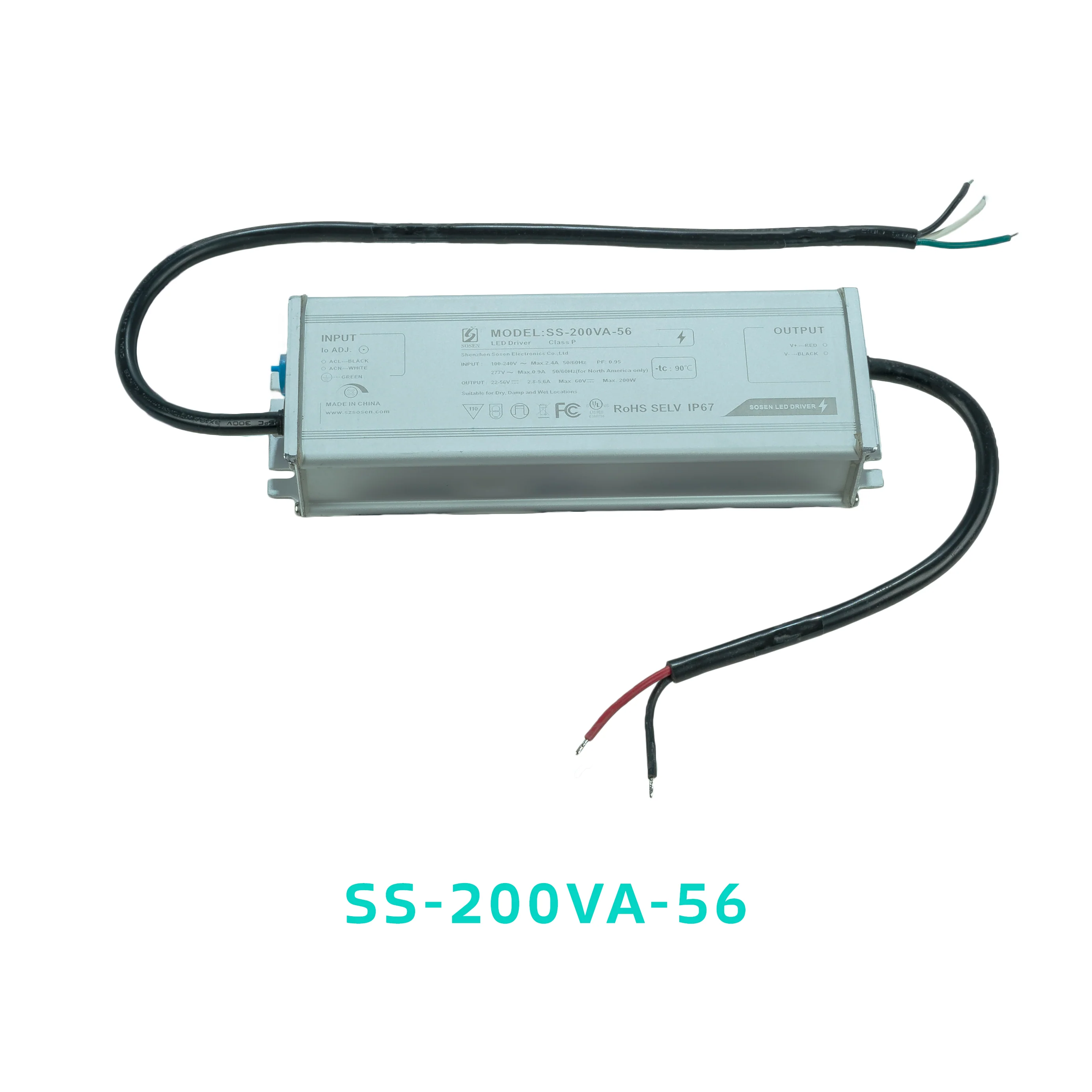 SOSEN SS-200VA-56B Constant Current Driver - 200W - IP67 #679 - Image 3