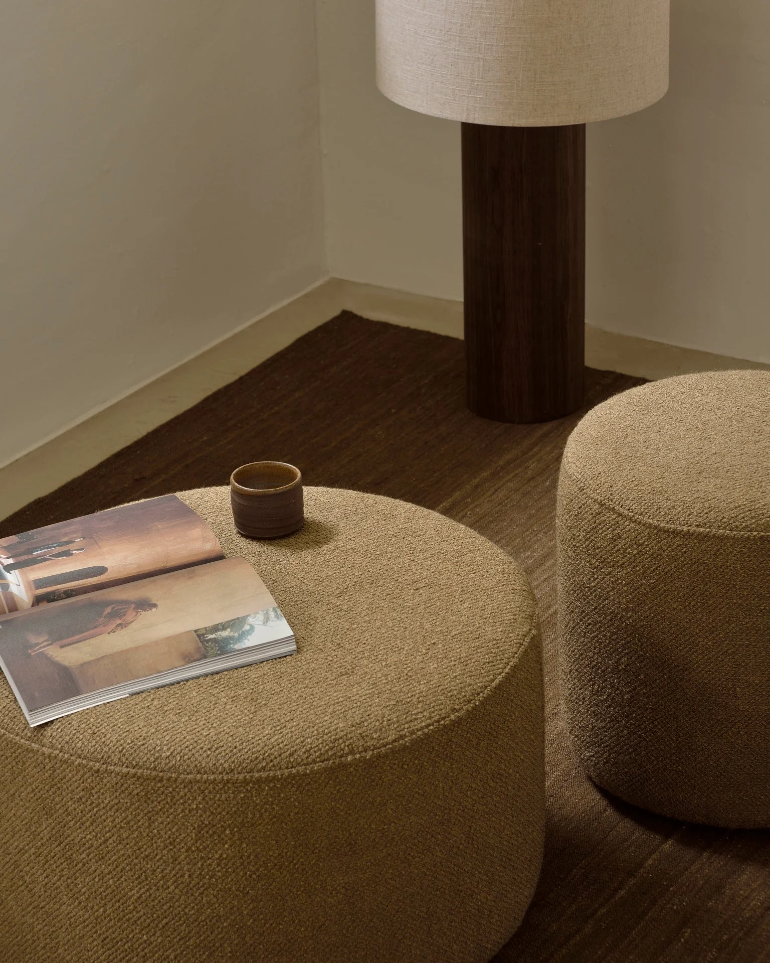 Barrow Pouf | Ginger Fabric | 24" X 24" - Image 2