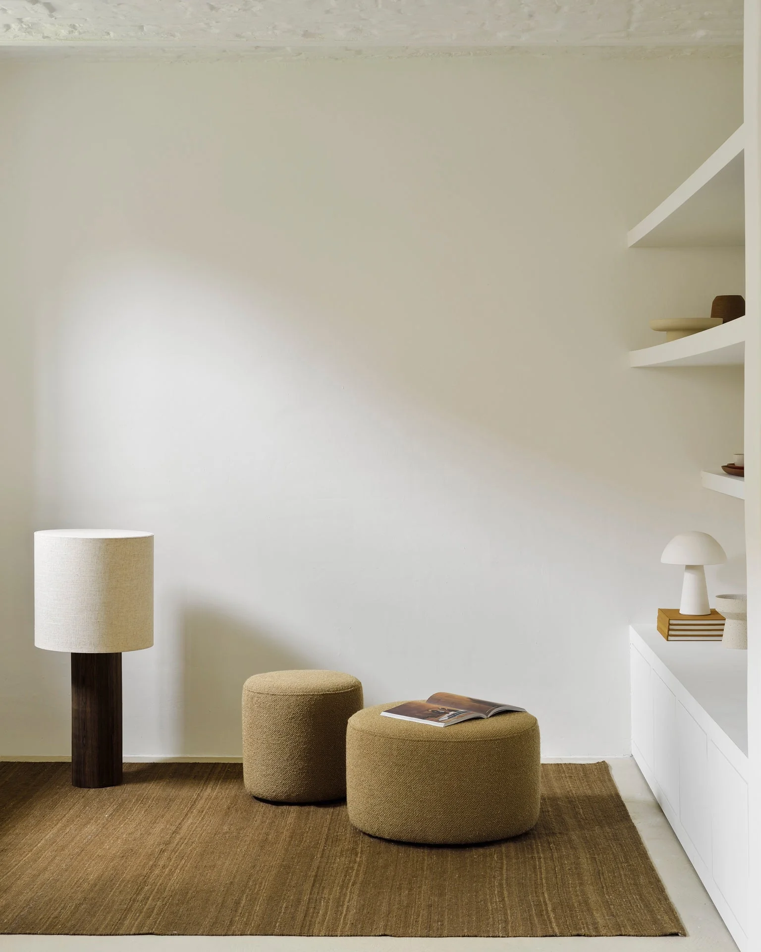 Barrow Pouf | Ginger Fabric | 24″ X 24″