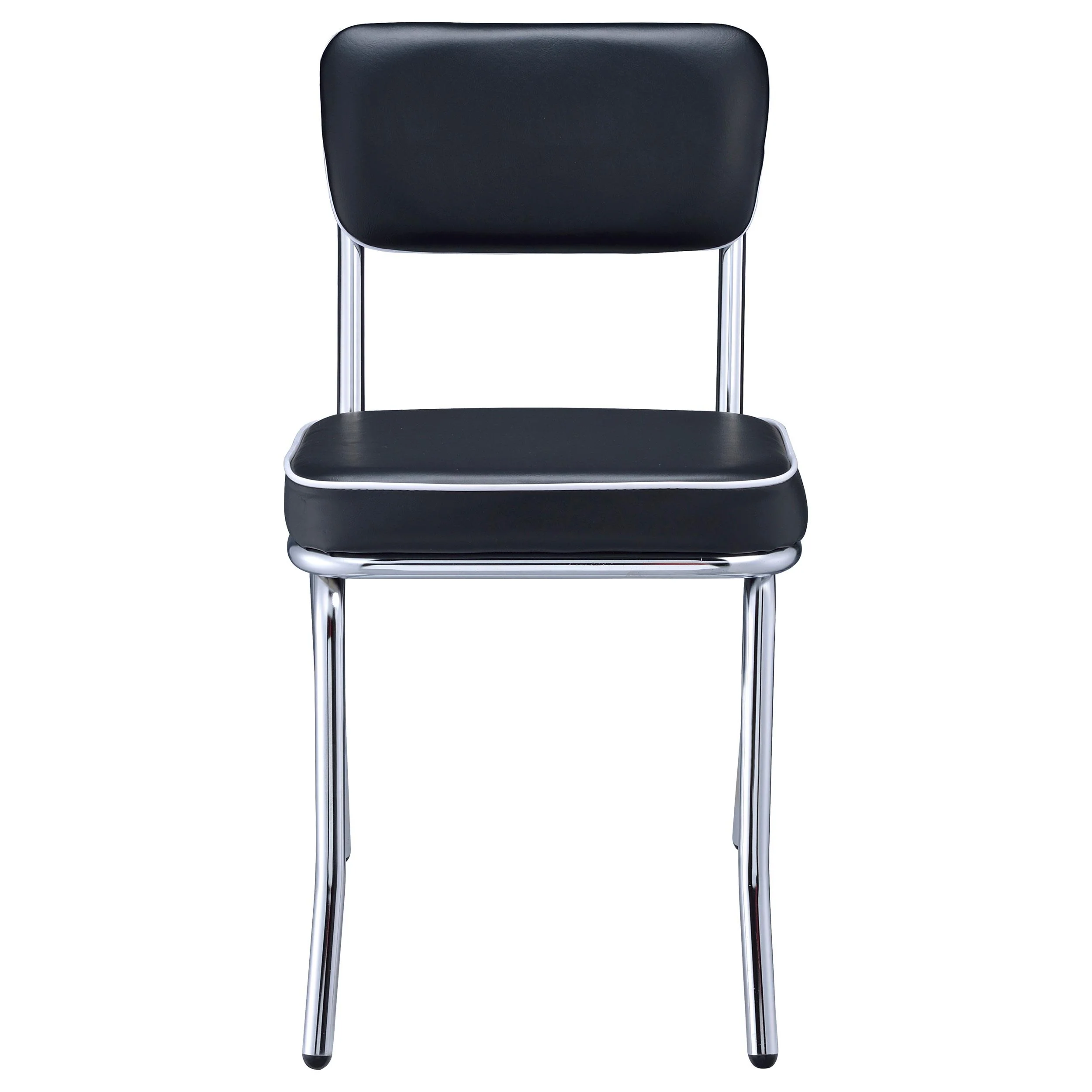 Coaster Furniture Retro 2066 Upholstered Dining Side Chair - Black (Set of 2) - Image 2