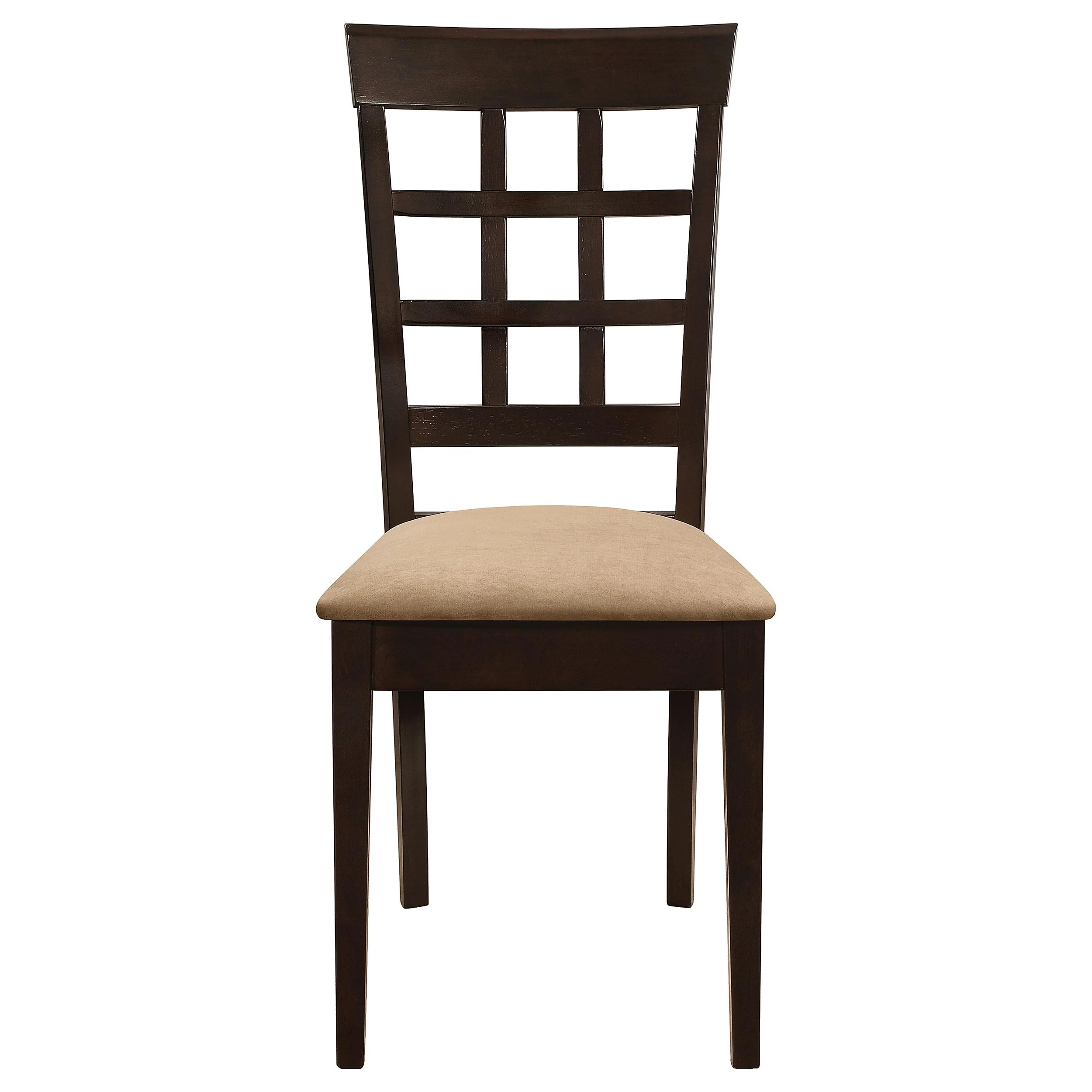 Coaster Furniture Gabriel 100772 Lattice Back Dining Side Chair - Cappuccino (Set of 2) - Image 2