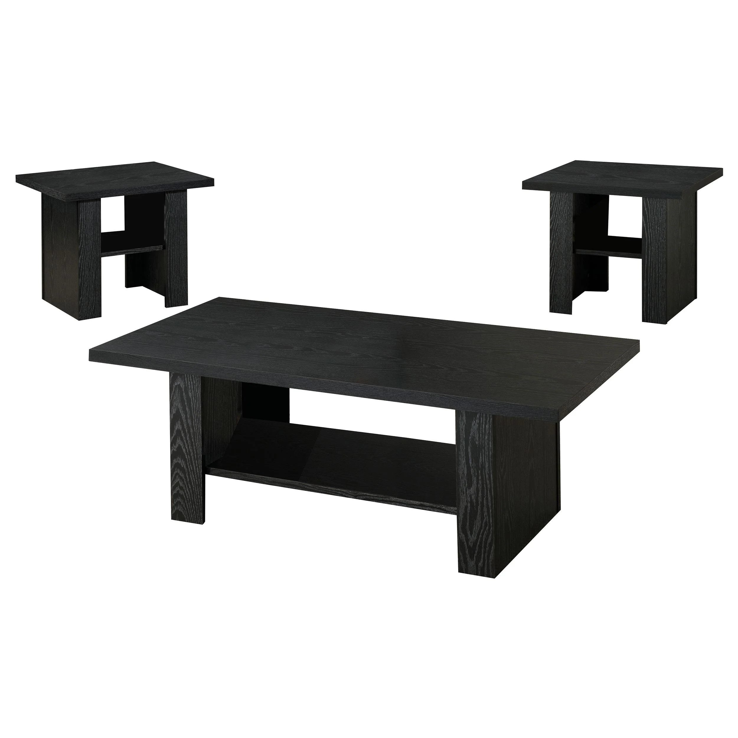 Coaster Furniture Rodez 700345 3-piece Engineered Wood Coffee Table Set - Black Oak - Image 1