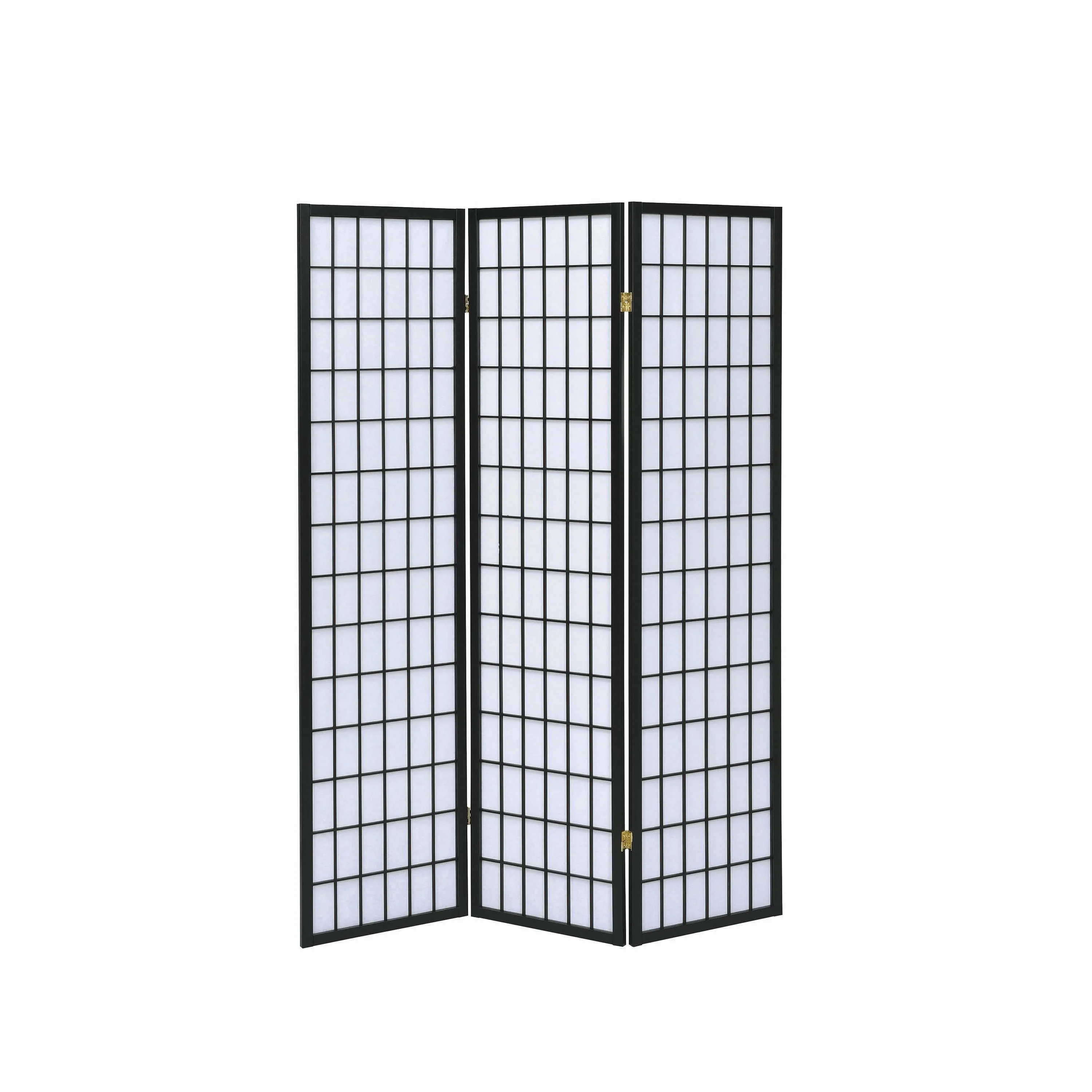 Coaster Furniture Carrie 4622 3-Panel Room Divider Folding Shoji Screen - Black - Image 3