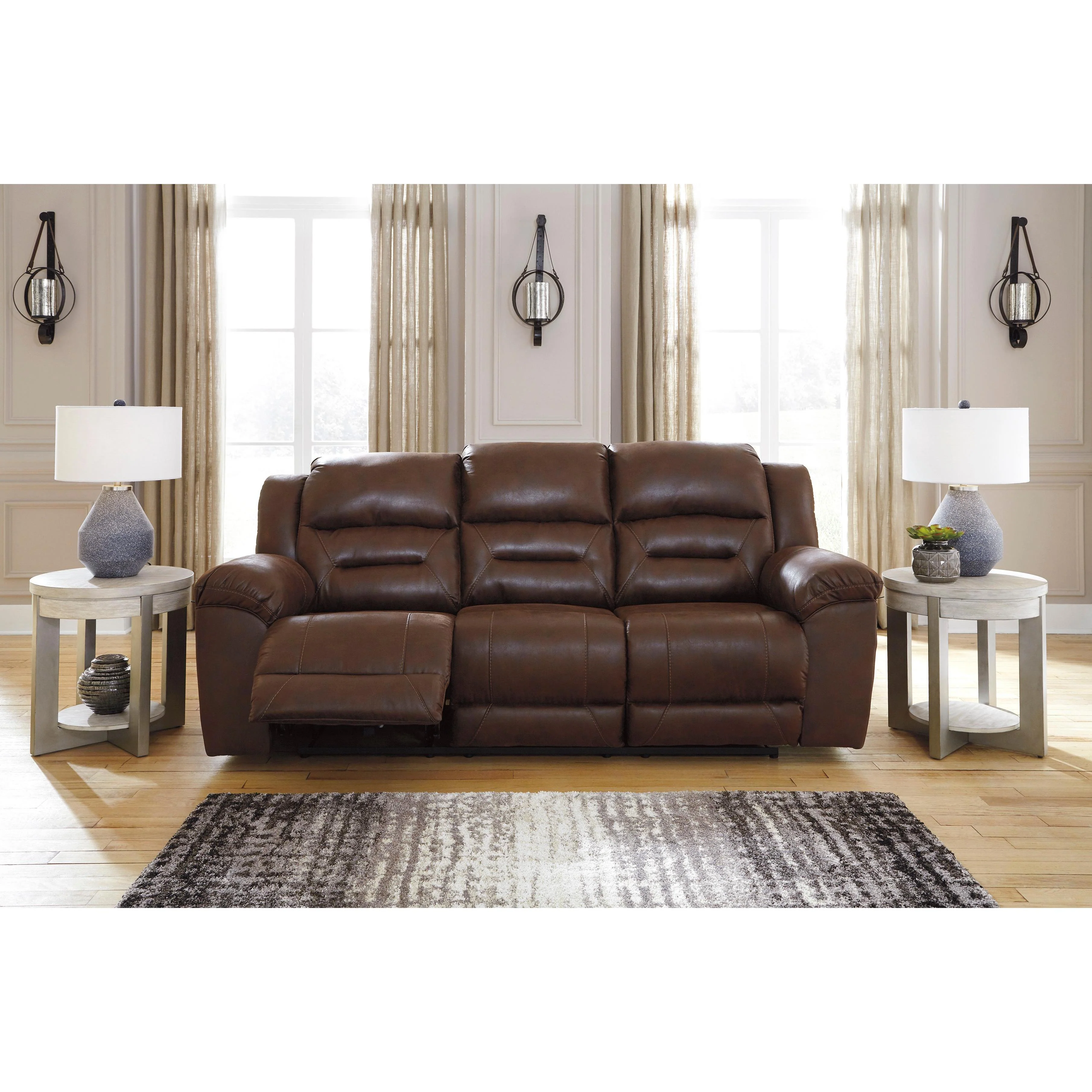 Signature Design by Ashley Stoneland 39904U1 2 pc Reclining Living Room Set - Chocolate - Image 2