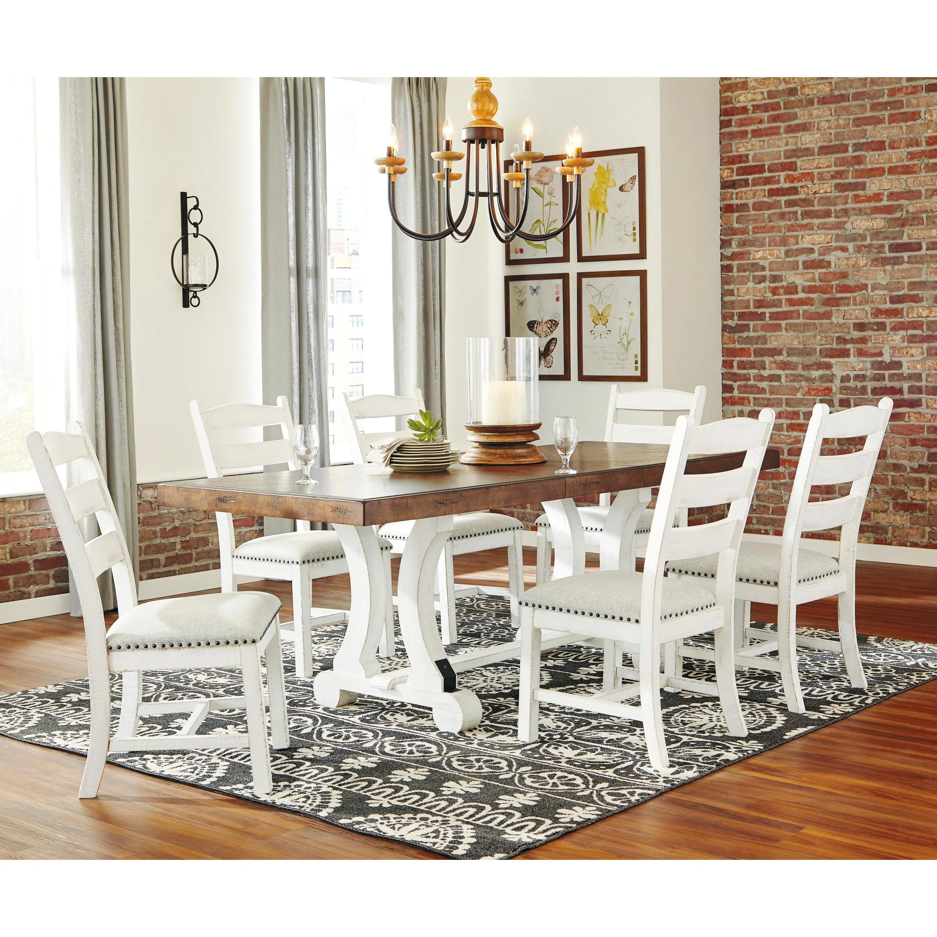 Signature Design by Ashley Valebeck D546D6 7 pc Dining Set - Image 1
