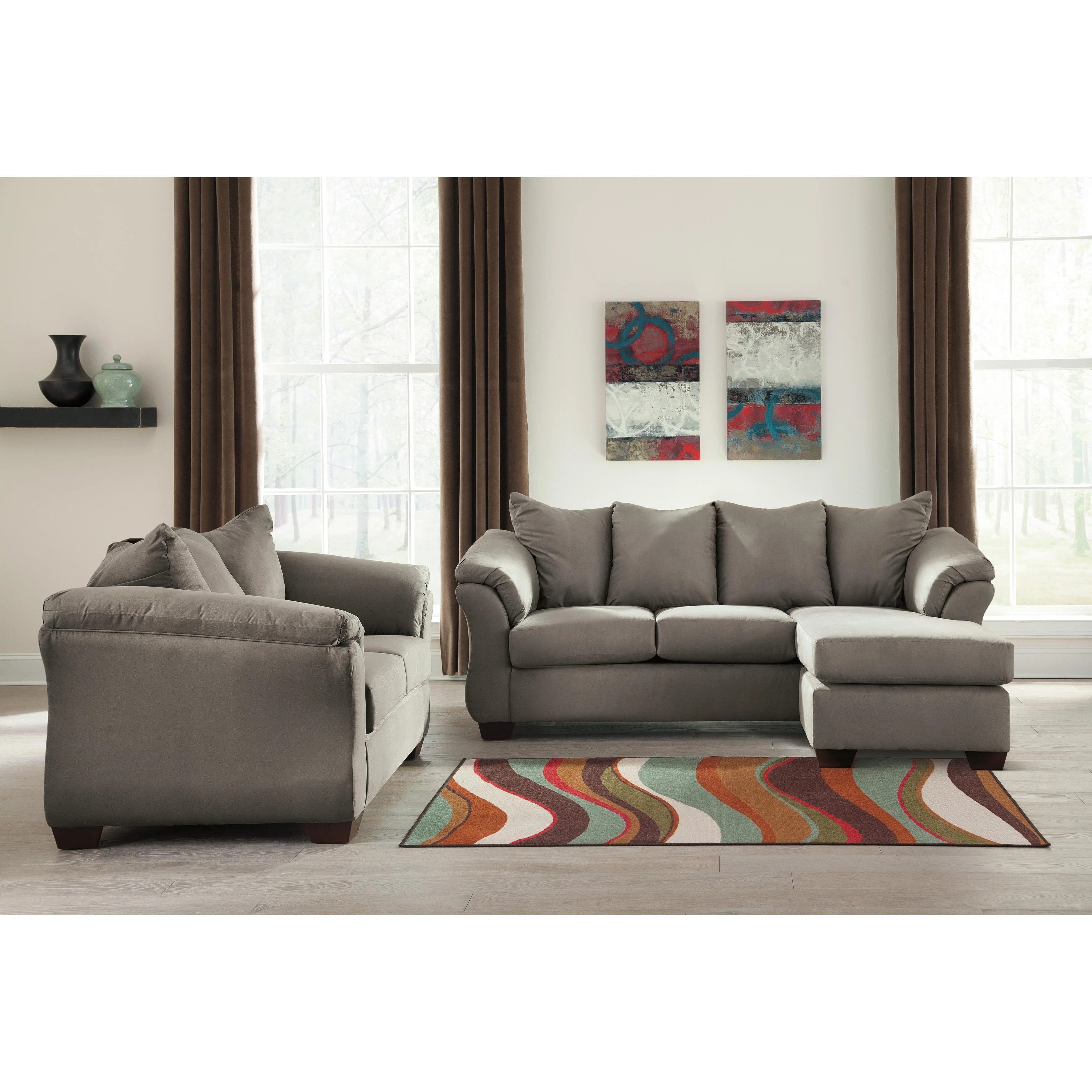 Signature Design by Ashley Darcy Stationary Fabric Loveseat 7500535 - Image 3