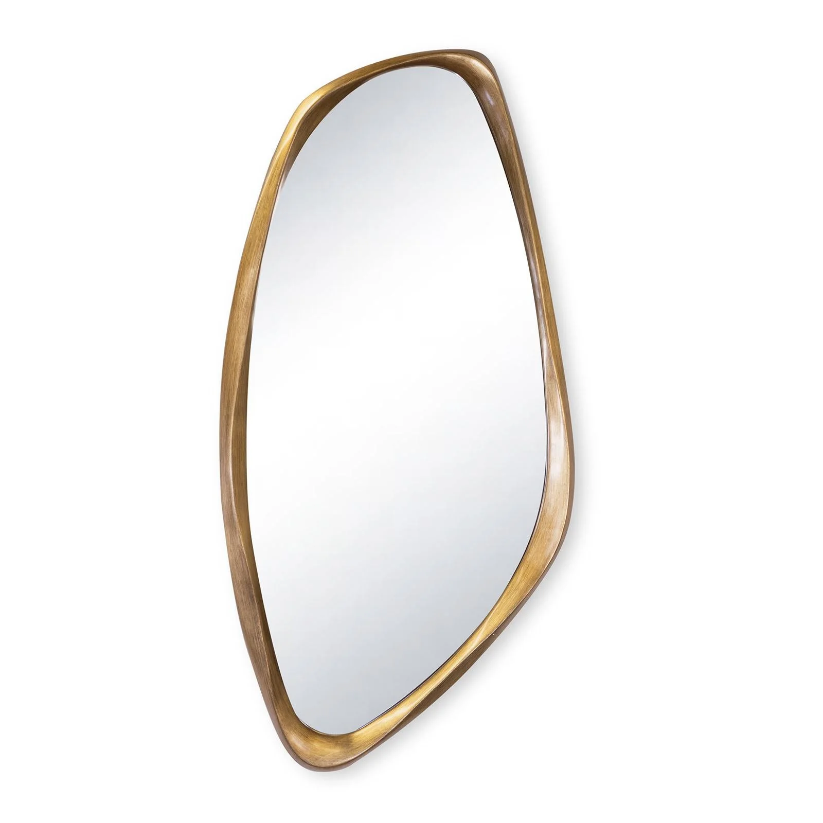 Galet Mirror | Antique Gold Leaf