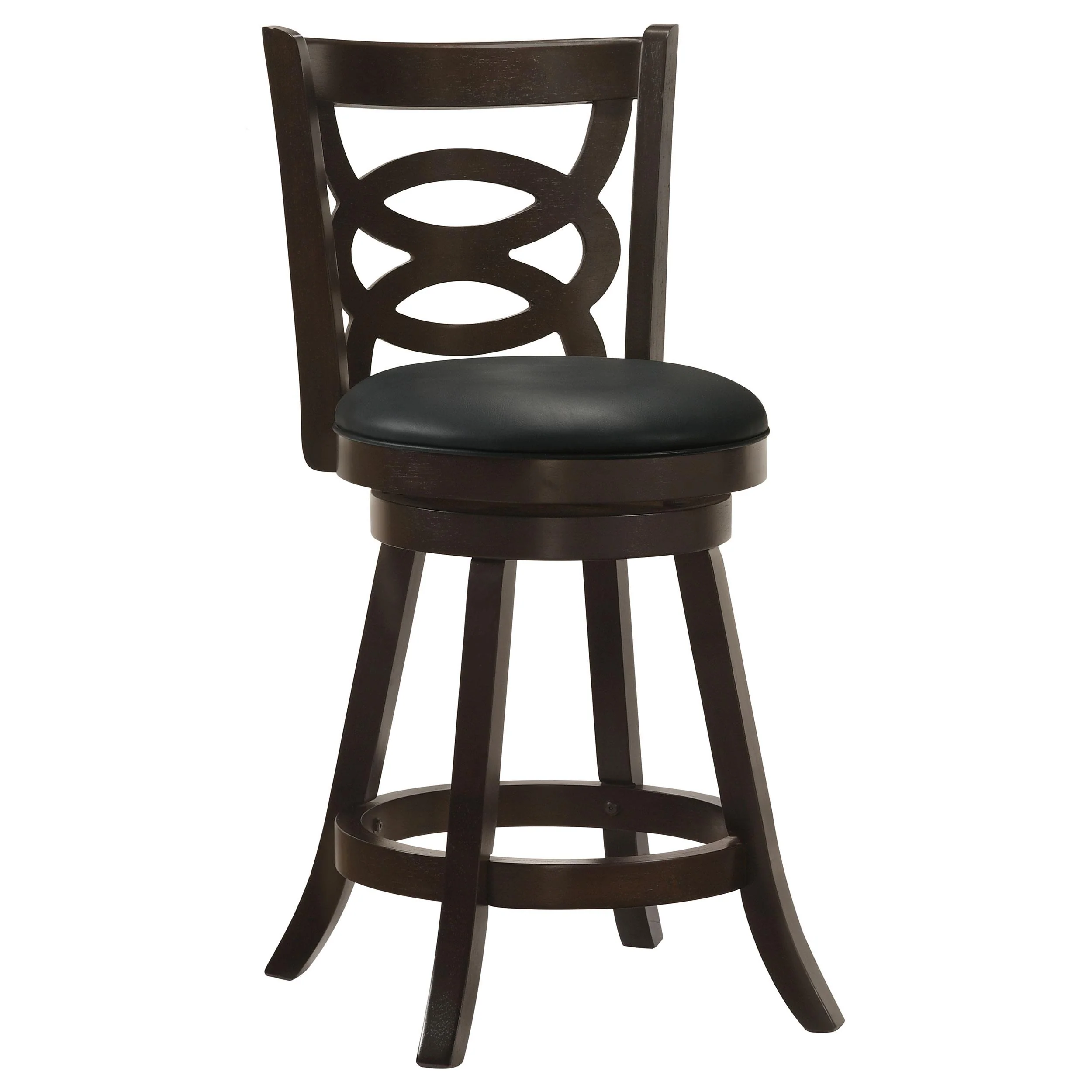 Coaster Furniture Calecita 101929 Wood Swivel Counter Stool – Cappuccino (Set of 2)