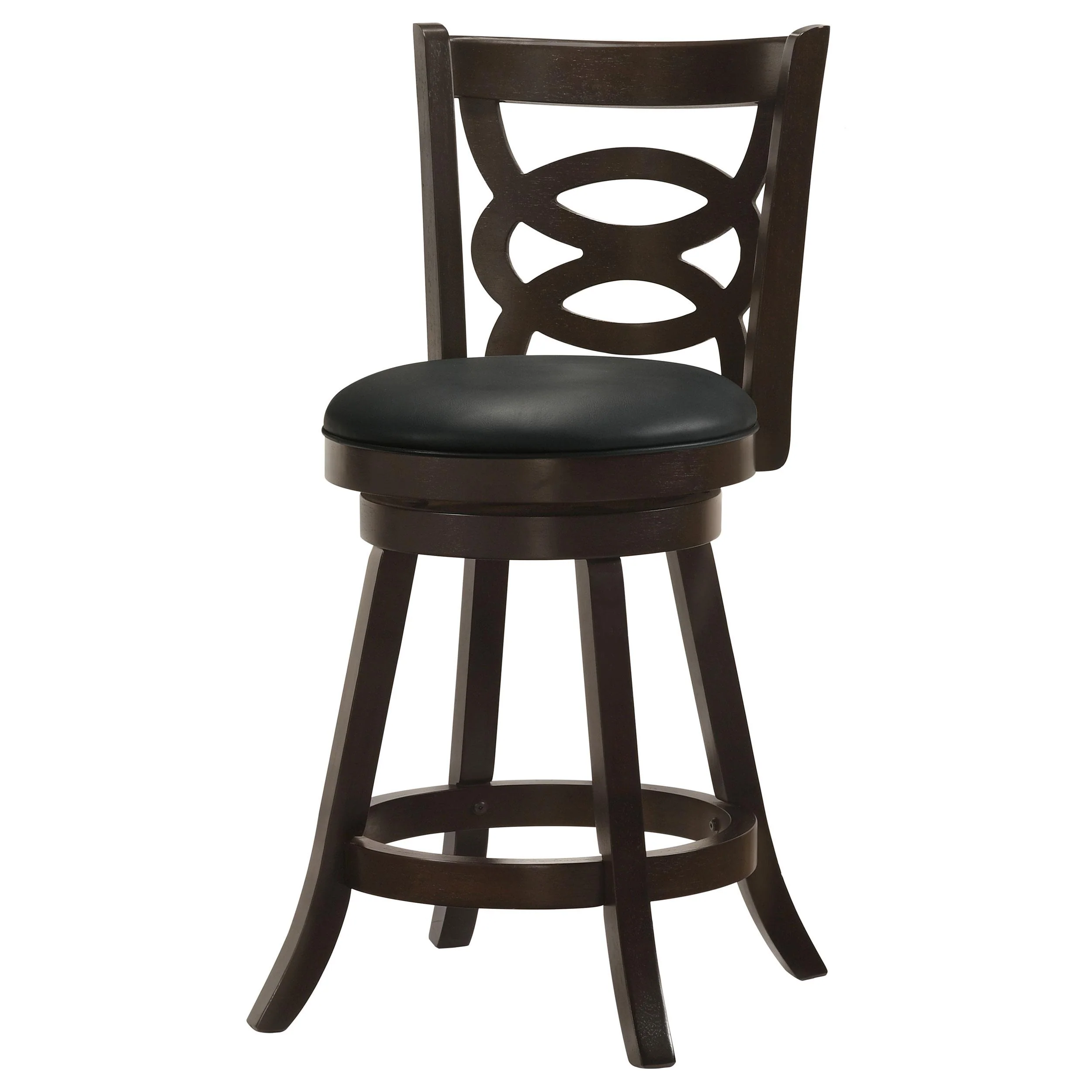 Coaster Furniture Calecita 101929 Wood Swivel Counter Stool - Cappuccino (Set of 2) - Image 3