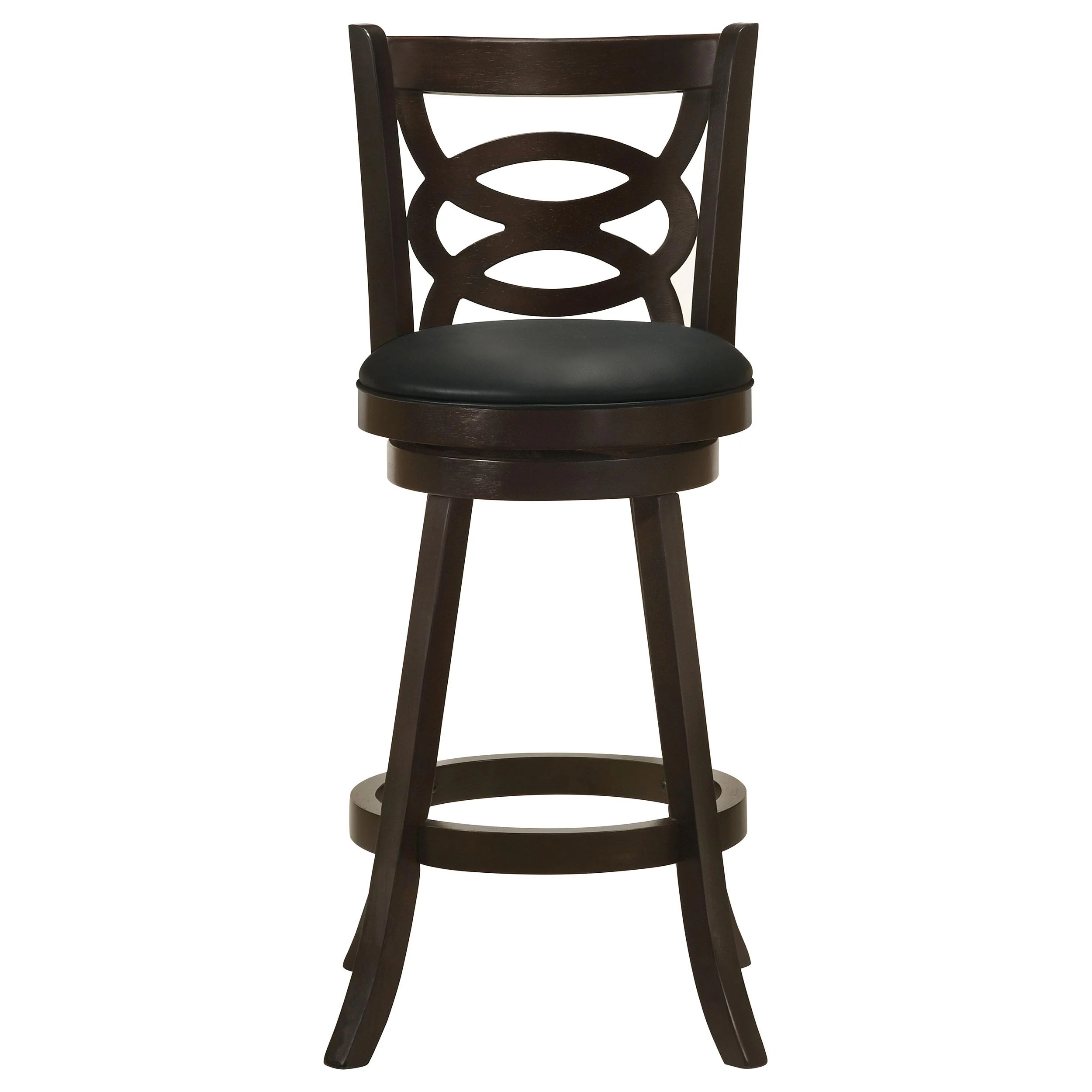 Coaster Furniture Calecita 101930 Wood Swivel Bar Stool - Cappuccino (Set of 2) - Image 2