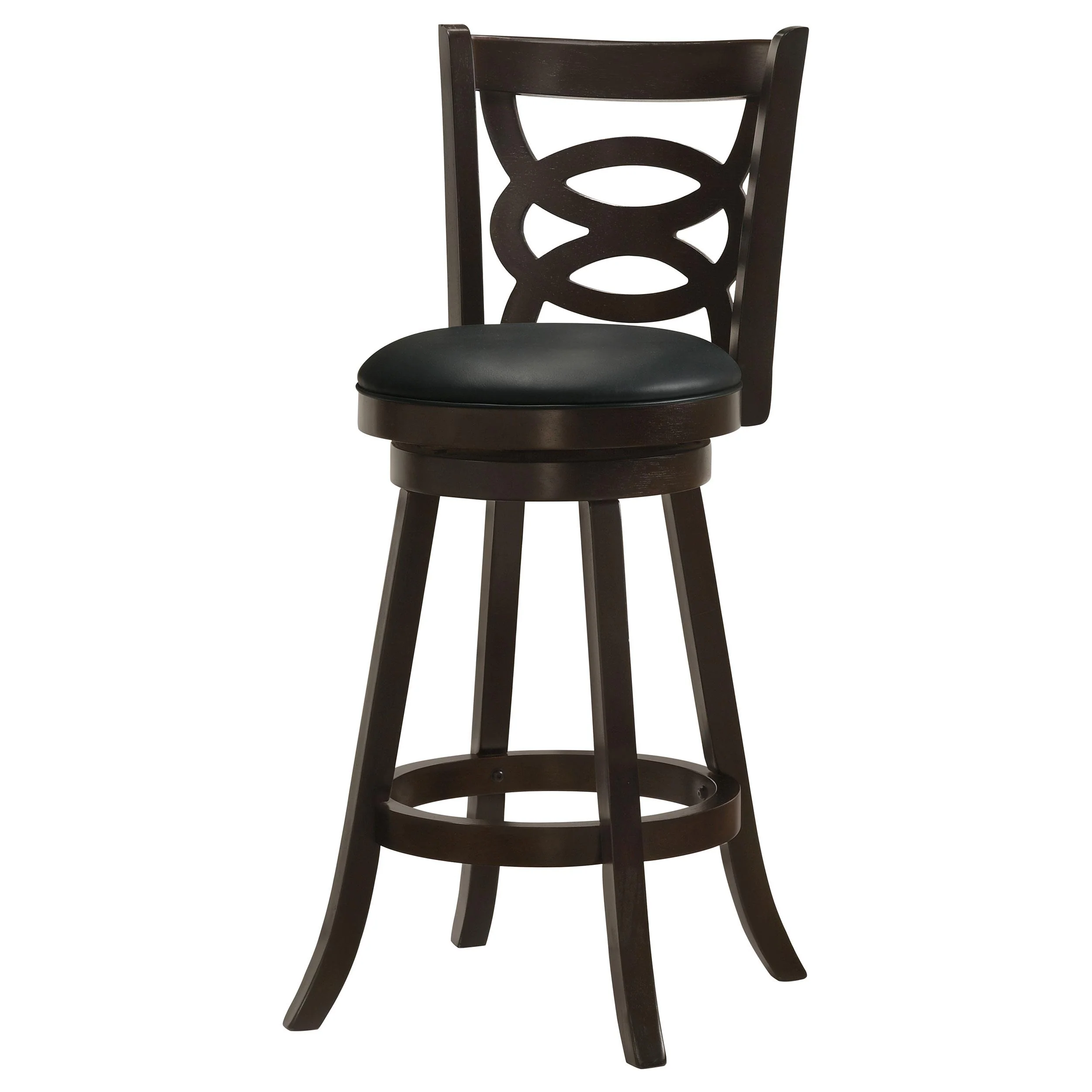 Coaster Furniture Calecita 101930 Wood Swivel Bar Stool - Cappuccino (Set of 2) - Image 3