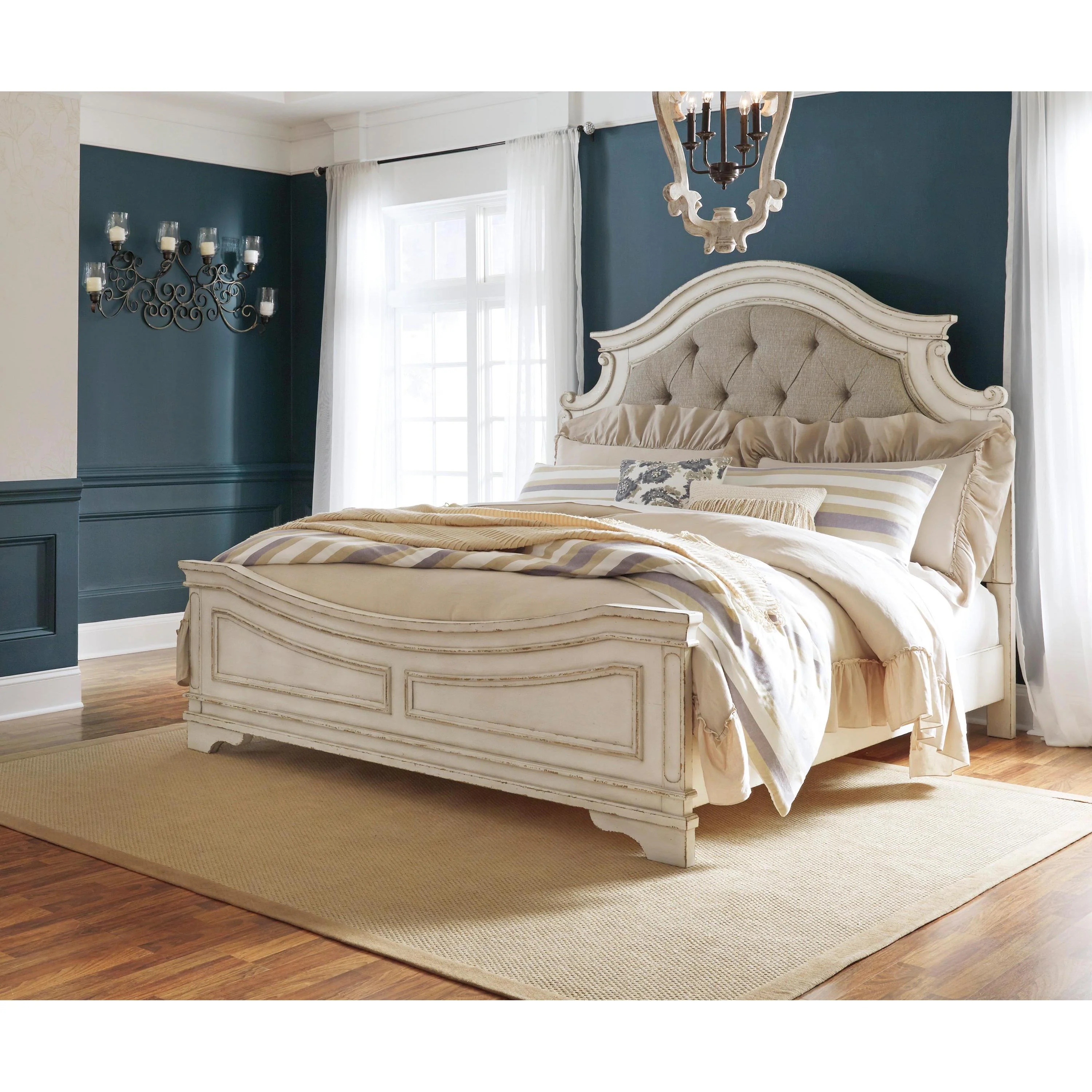 Signature Design by Ashley Realyn B743B89 7 pc King Upholstered Panel Bedroom Set - Image 2