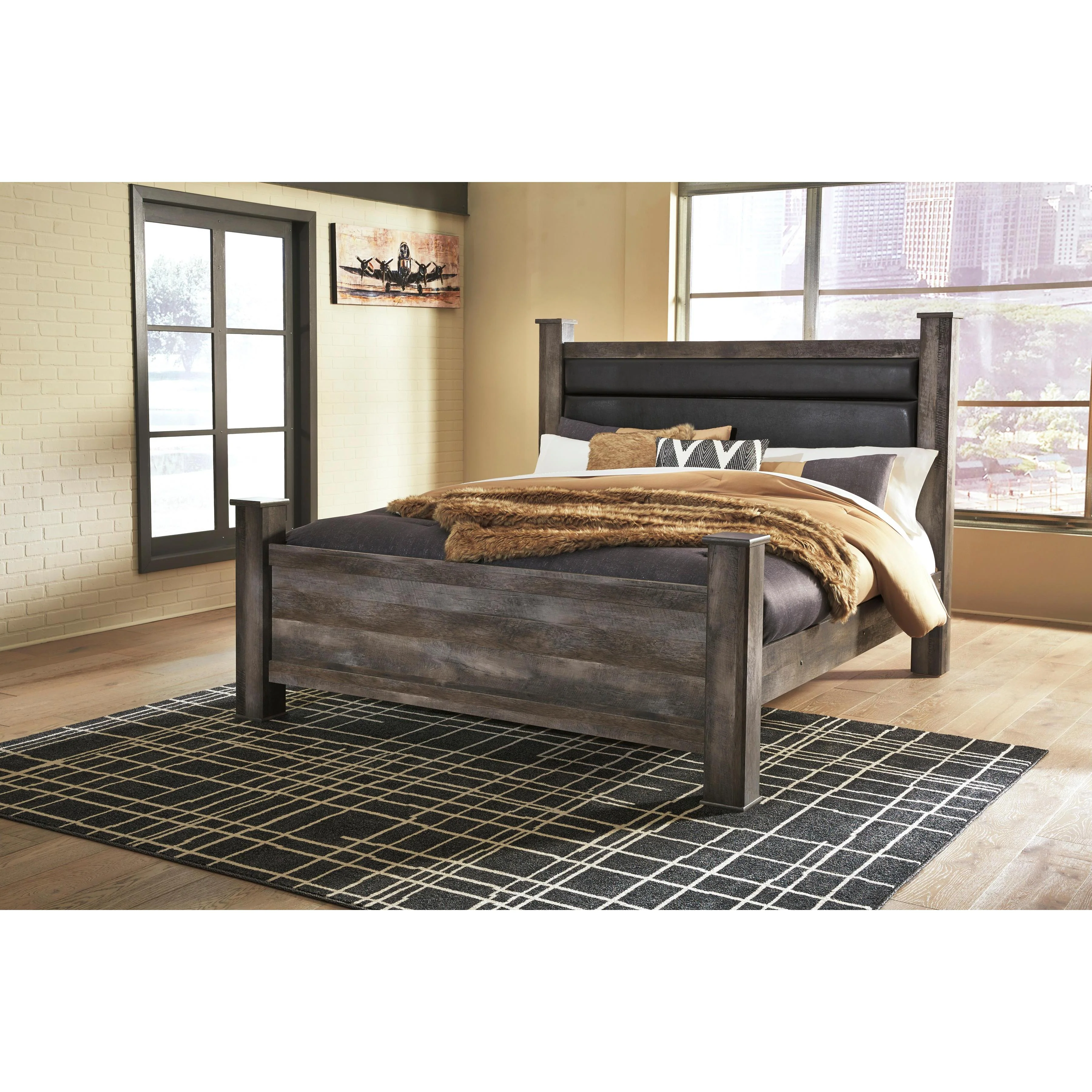 Signature Design by Ashley Wynnlow B440B29 6 pc King Poster Bedroom Set - Image 2