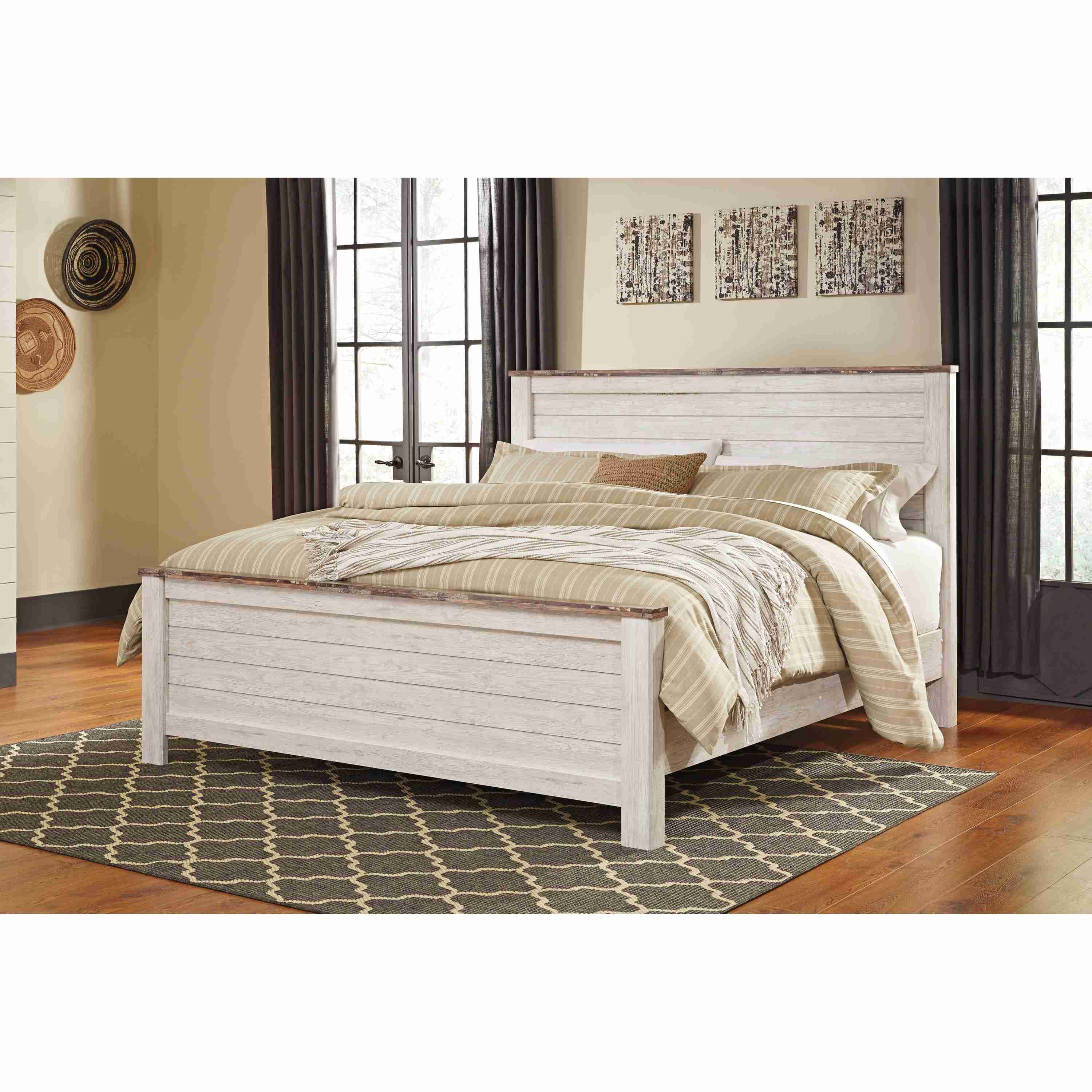 Signature Design by Ashley Willowton B267B38 6 pc King Panel Bedroom Set - Image 2