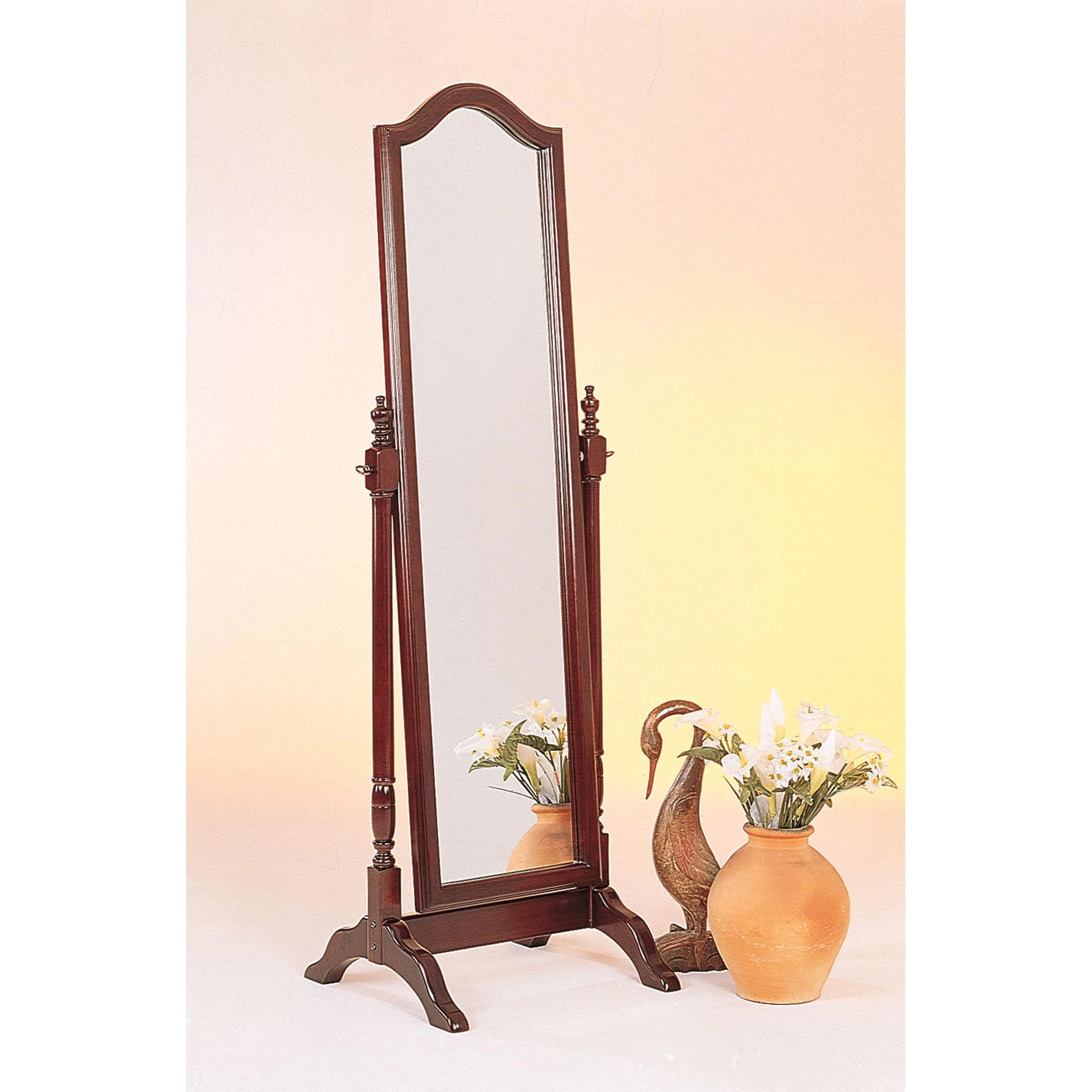 Coaster Furniture Cabot 3103 Wood Adjustable Full Length Cheval Mirror - Merlot - Image 2