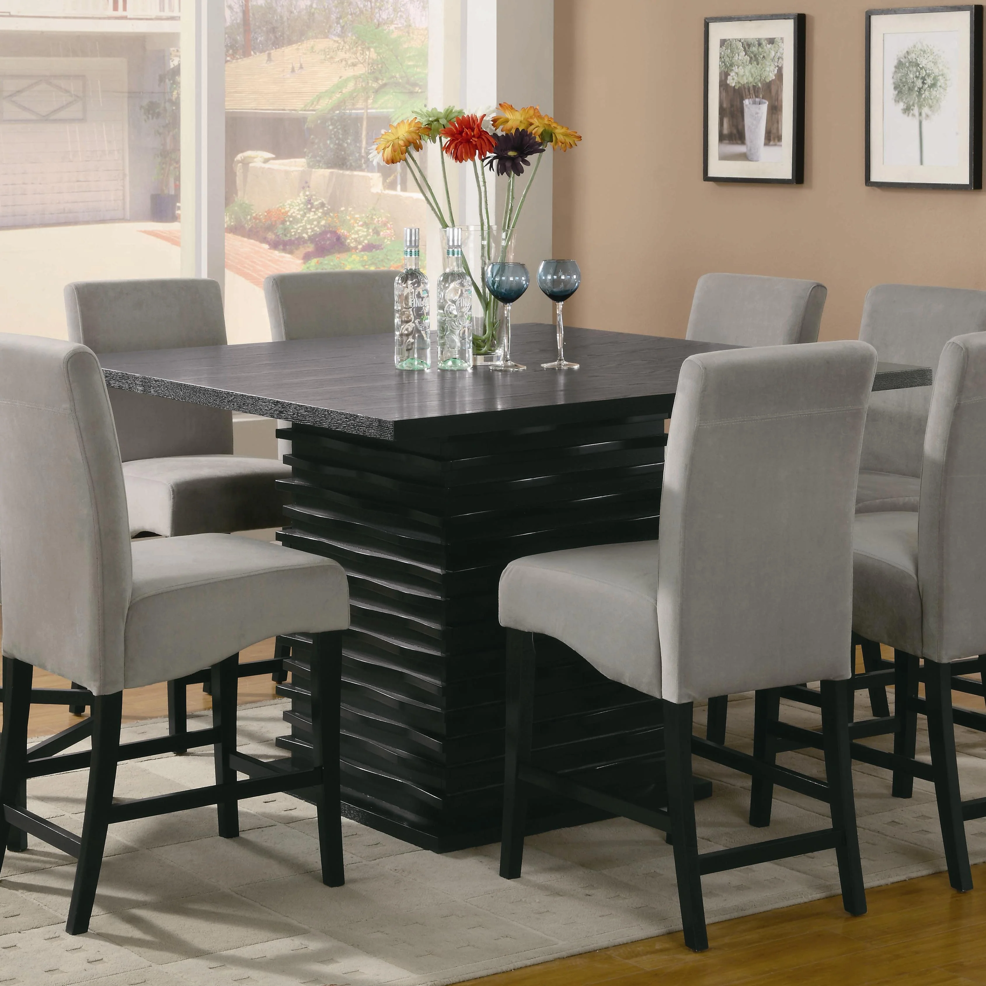 Coaster Furniture Stanton 102068 Square 54-inch Counter Height Dining Table - Black - Image 2