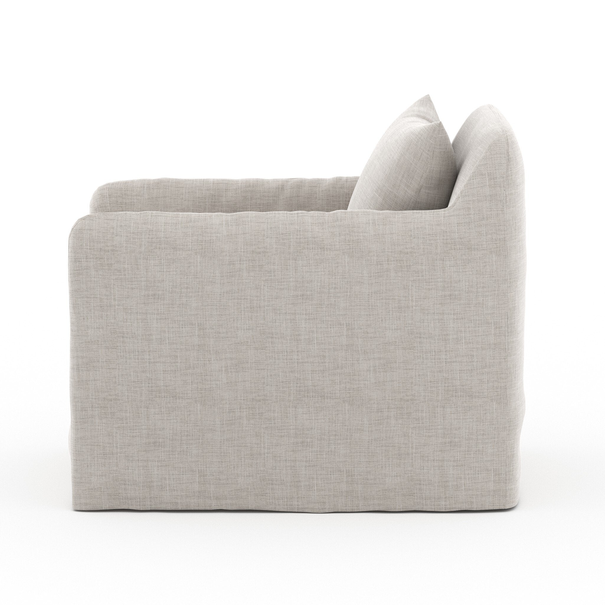 Dade Outdoor Slipcover Swivel Chair - Venao Grey - Image 3