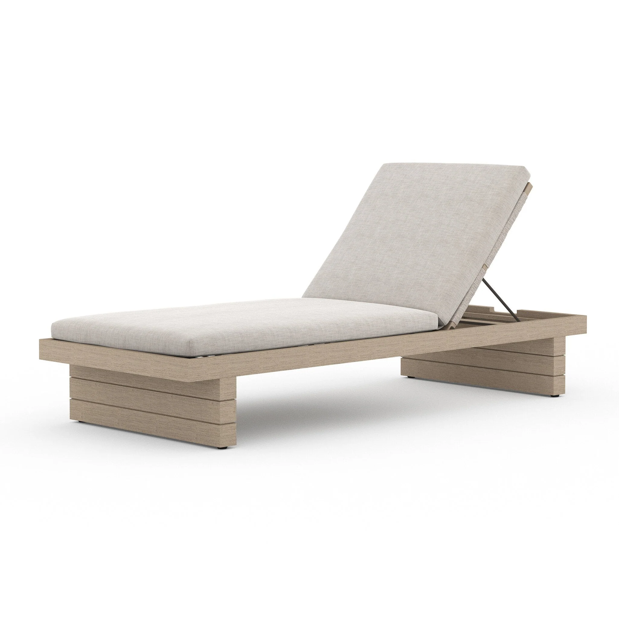 Leroy Outdoor Chaise - Washed Brown - Venao Grey - Image 2