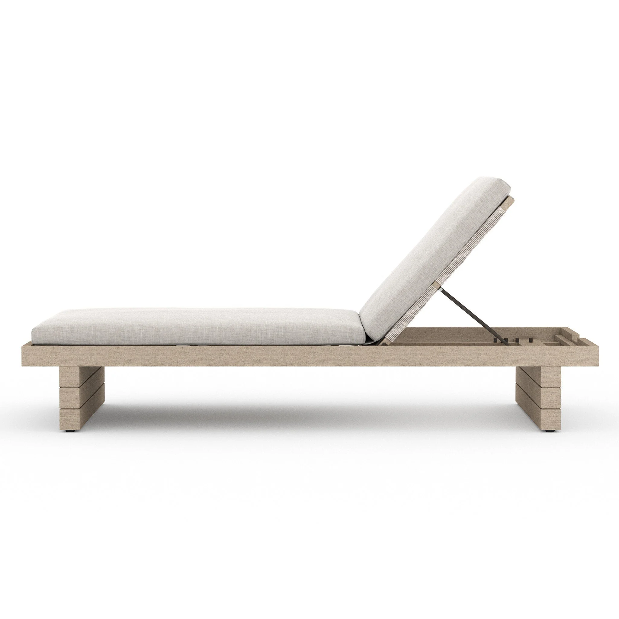 Leroy Outdoor Chaise - Washed Brown - Venao Grey - Image 3