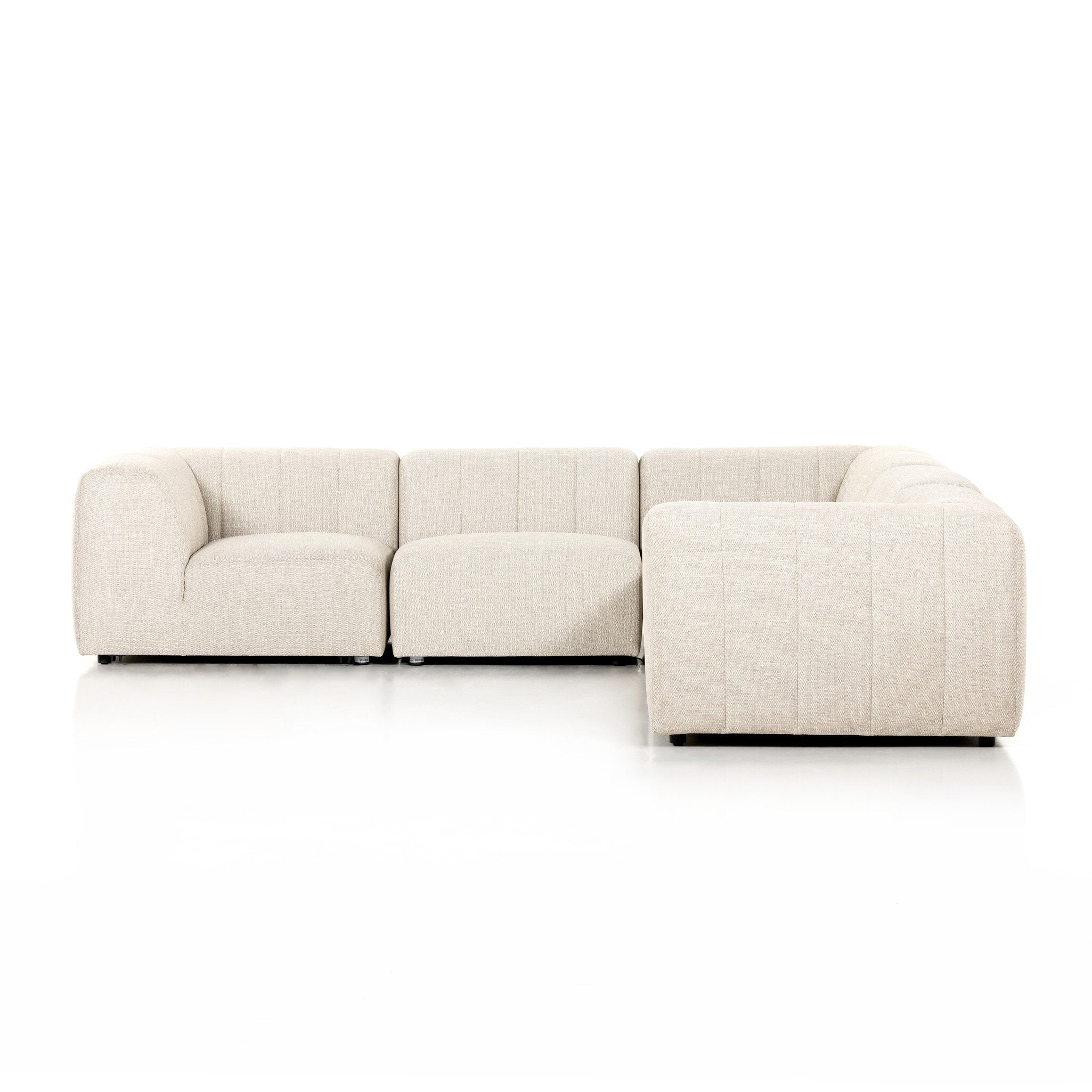 Gwen Outdoor 5-Piece Sectional - Faye Sand - Image 1