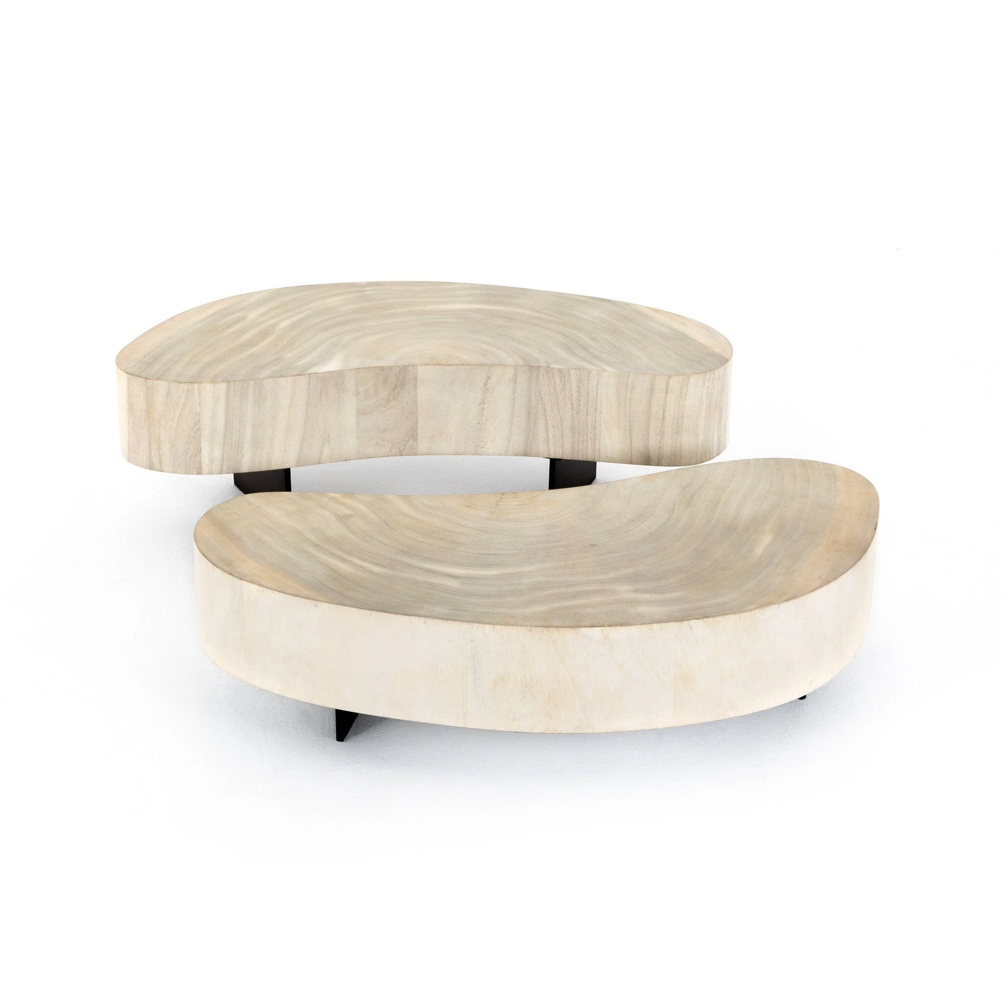 Avett Coffee Table Set - Bleached Guanacaste Oyster - Image 1