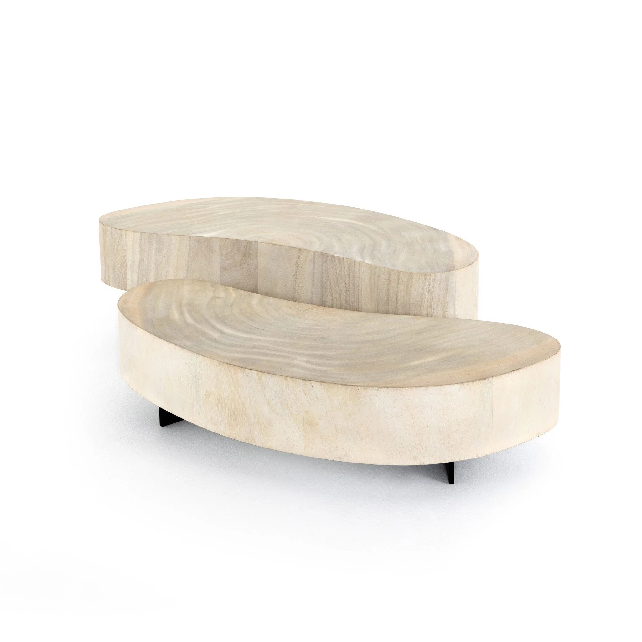 Avett Coffee Table Set - Bleached Guanacaste Oyster - Image 2