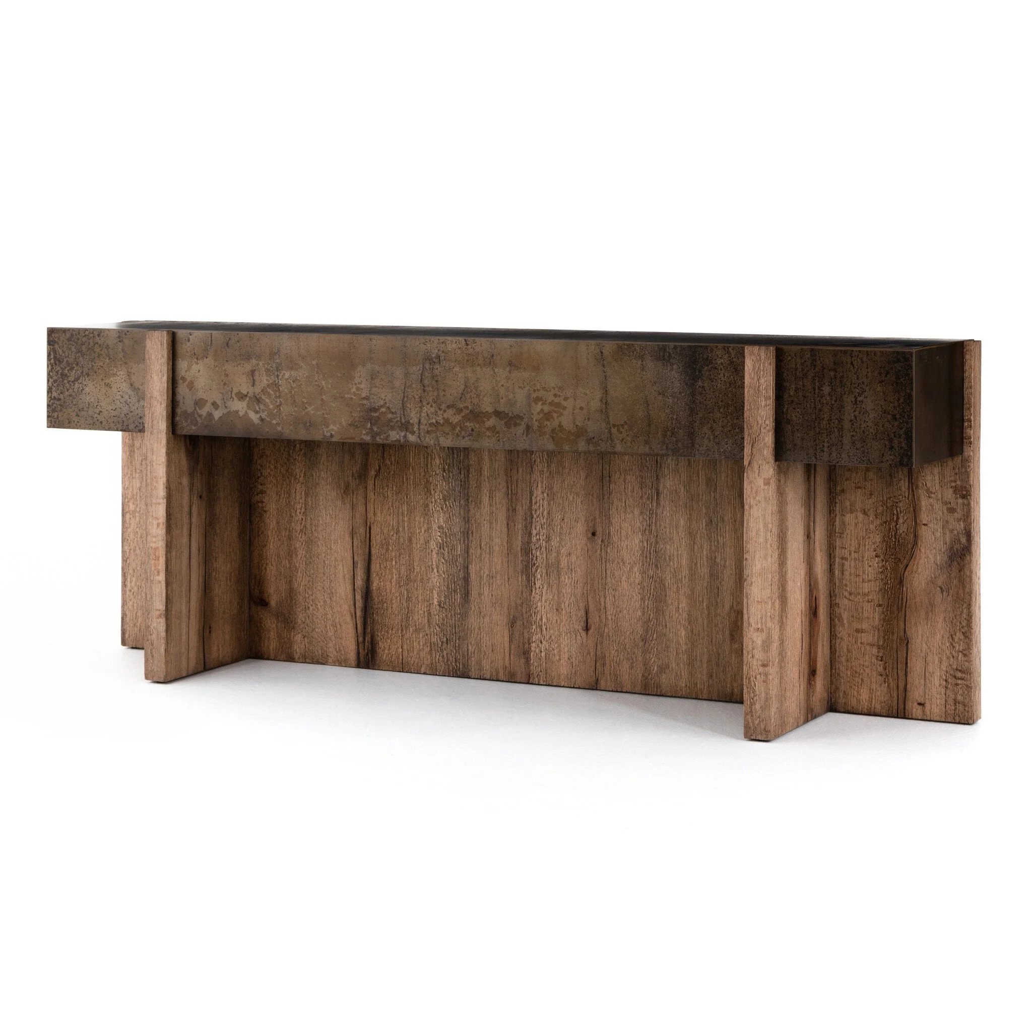 Bingham Console Table - Rustic Oak Veneer - Image 2