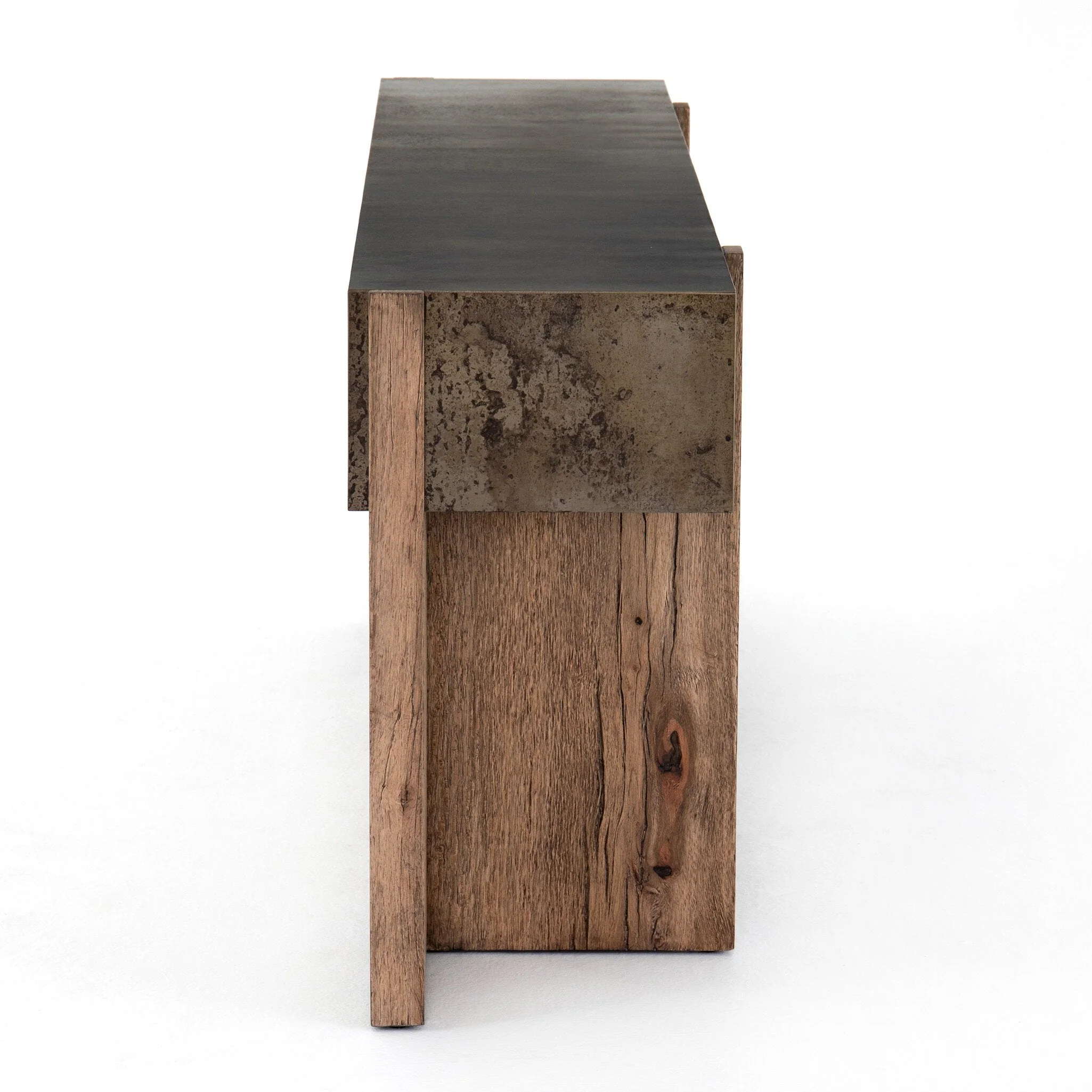 Bingham Console Table - Rustic Oak Veneer - Image 3